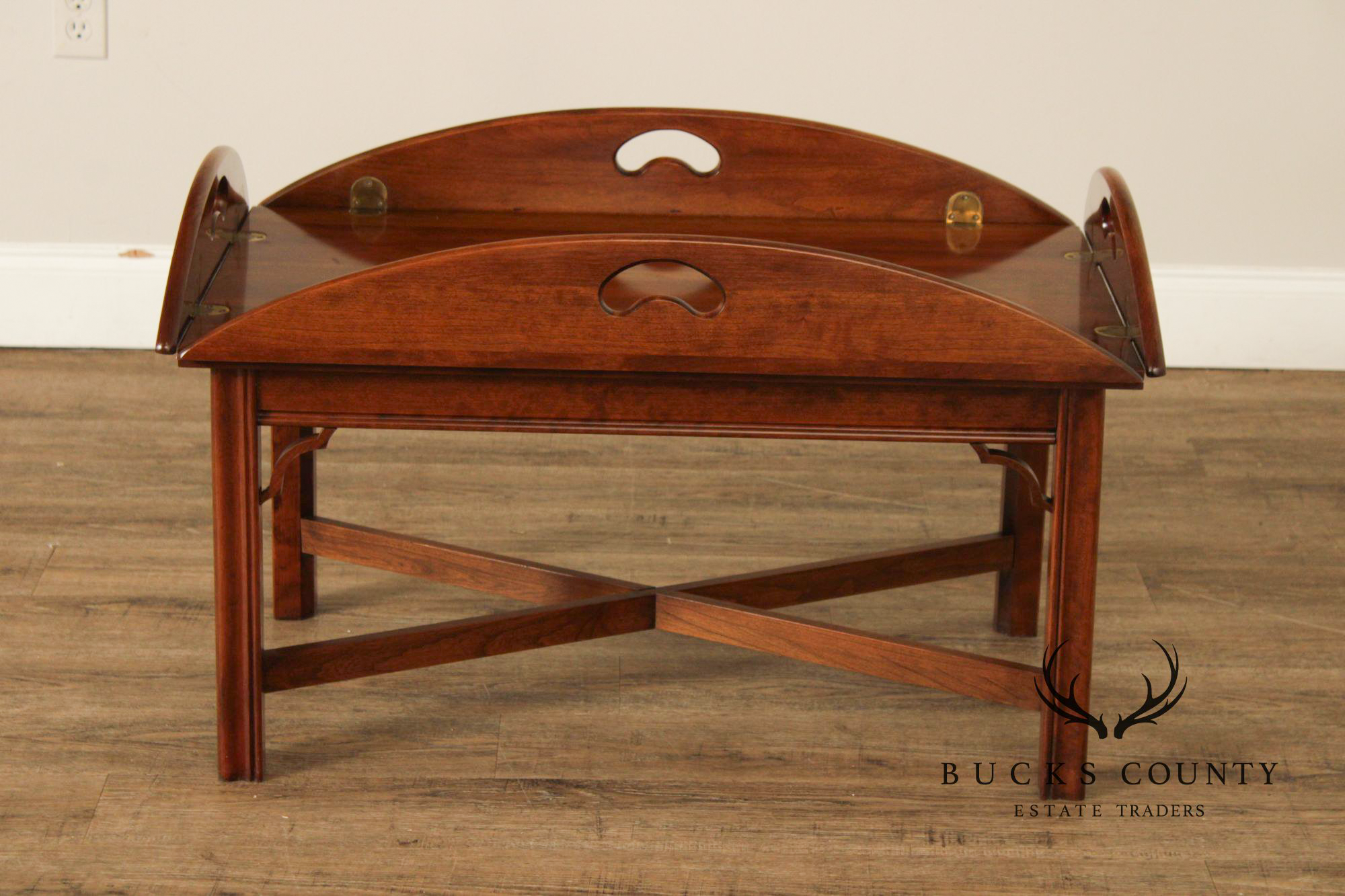 Chippendale Style Cherry Butler's Tray Table