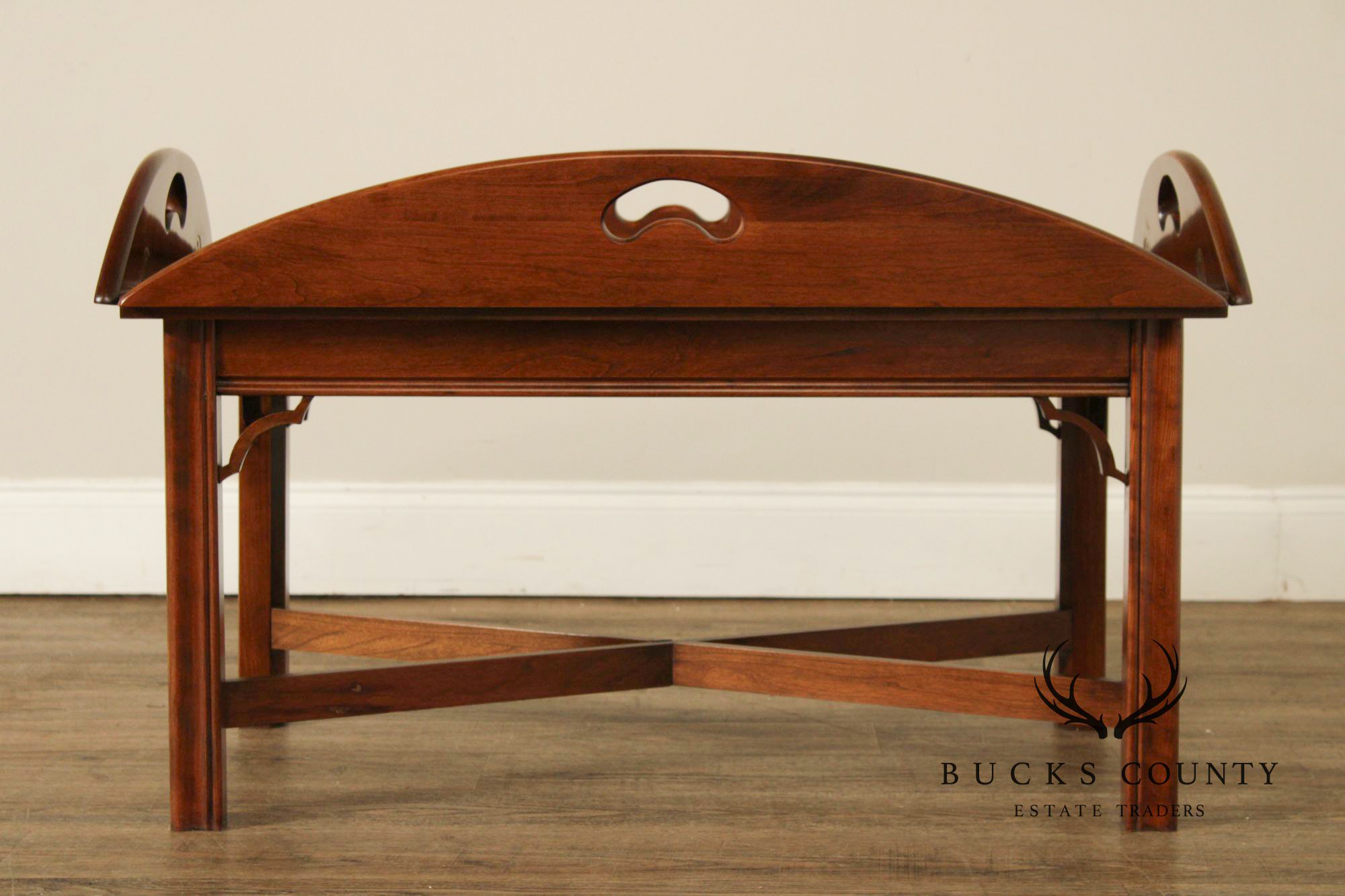 Chippendale Style Cherry Butler's Tray Table