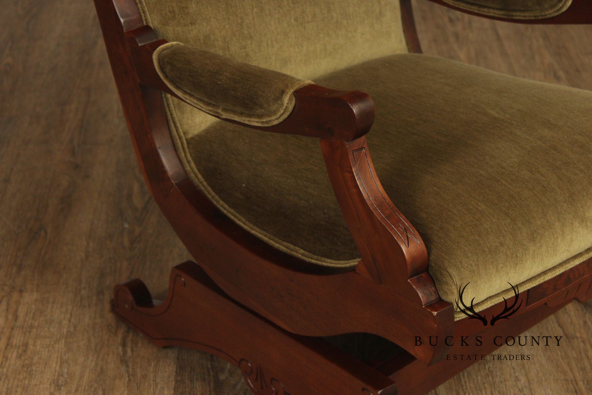 Antique Victorian Eastlake Walnut Platform Rocking Chair