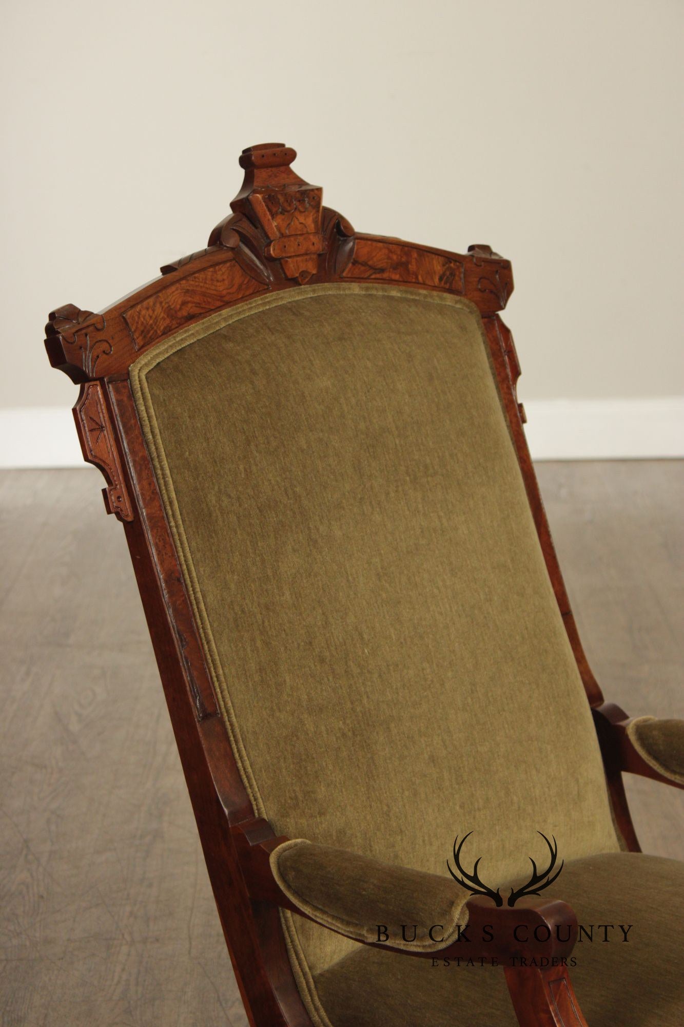 Antique Victorian Eastlake Walnut Platform Rocking Chair