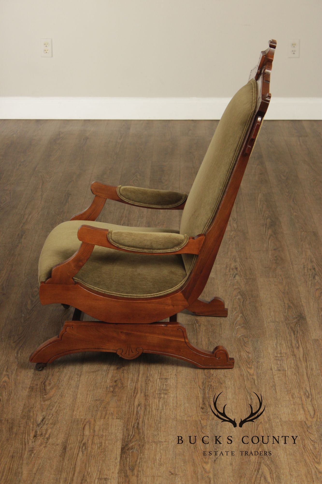 Antique Victorian Eastlake Walnut Platform Rocking Chair