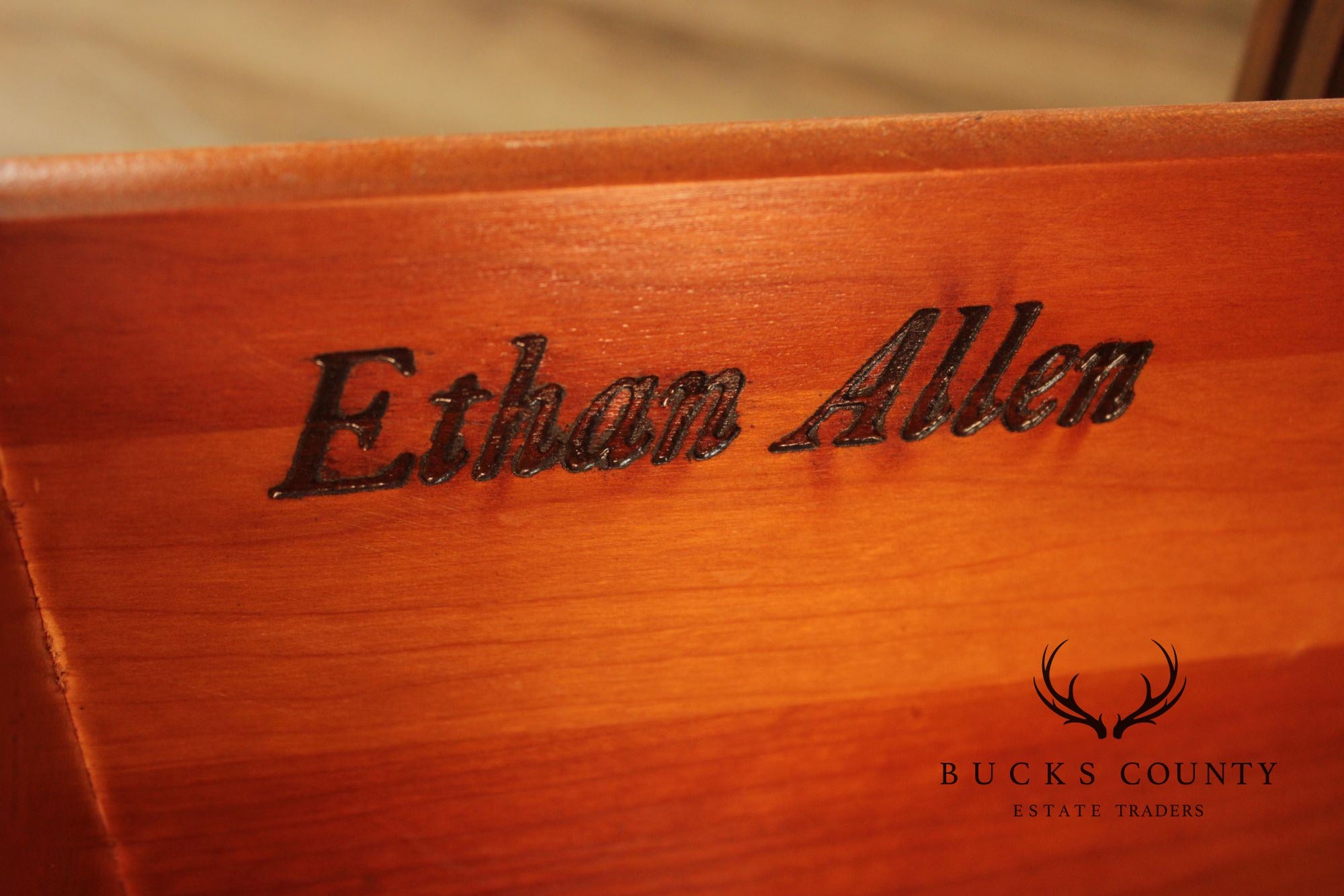 Ethan Allen 'Georgian Court' Cherry Secretary Desk Bookcase Unit