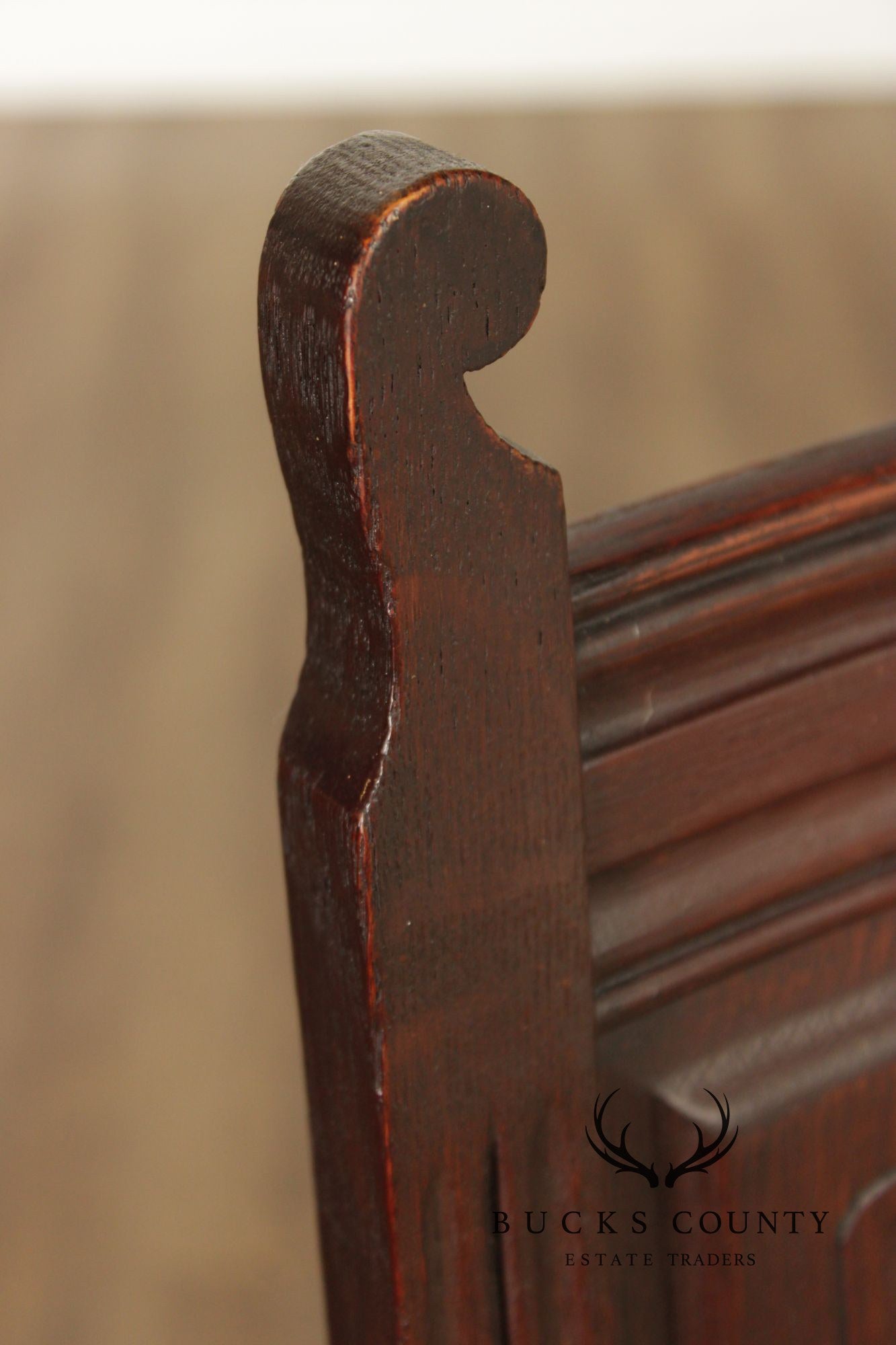 English Traditional Carved Oak Throne Chair