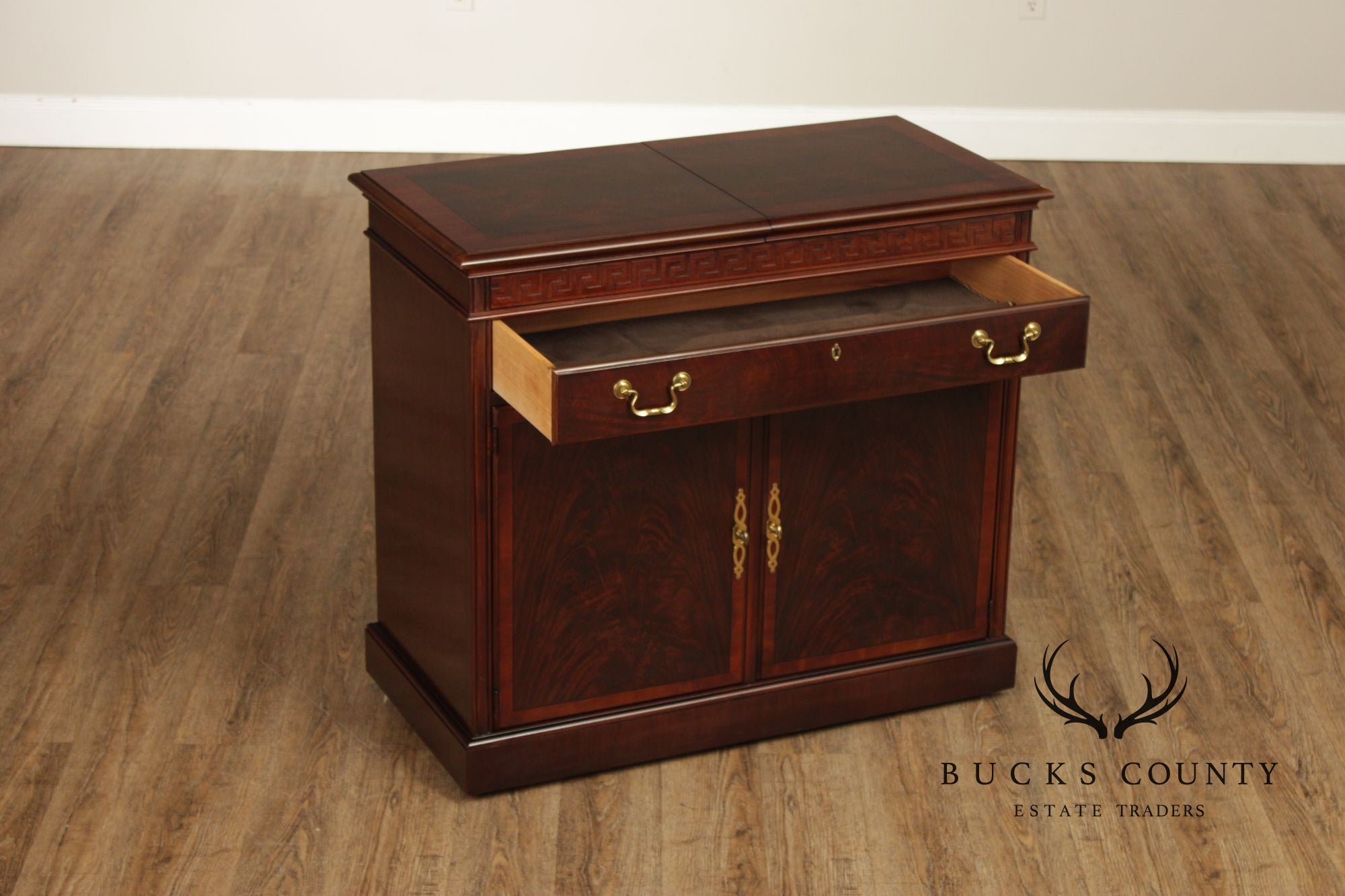 Drexel Mahogany Expandable Server Cabinet