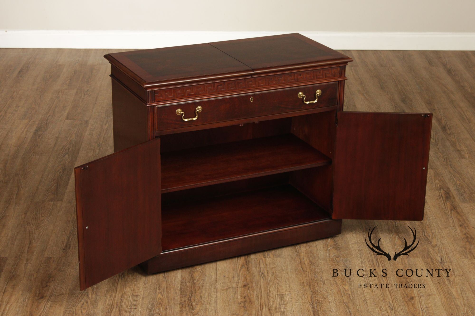 Drexel Mahogany Expandable Server Cabinet