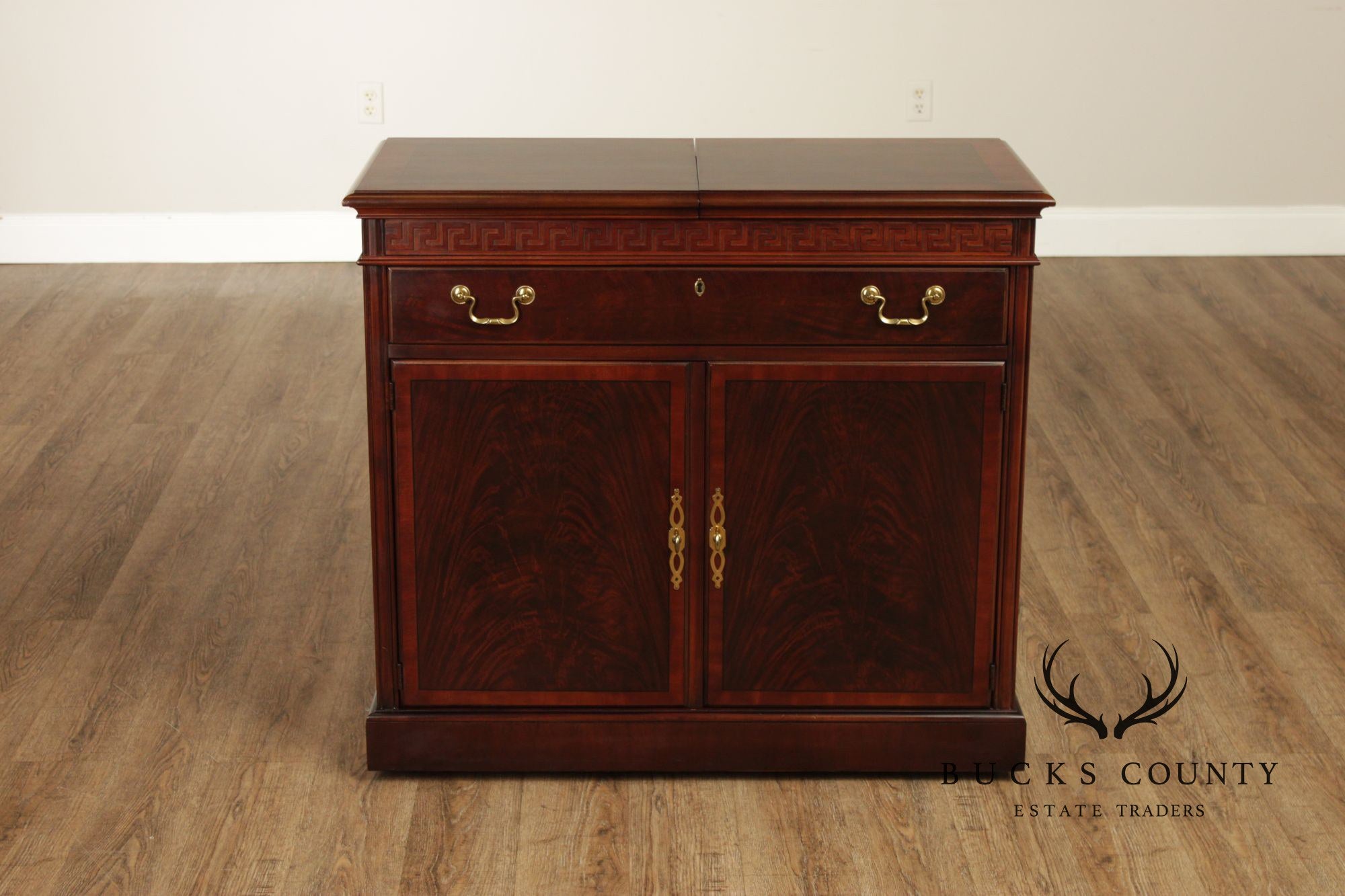 Drexel Mahogany Expandable Server Cabinet