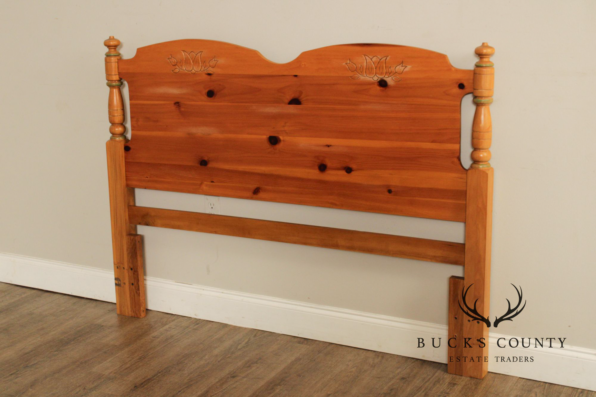 Cottage Style Knotty Pine Queen or Full Headboard