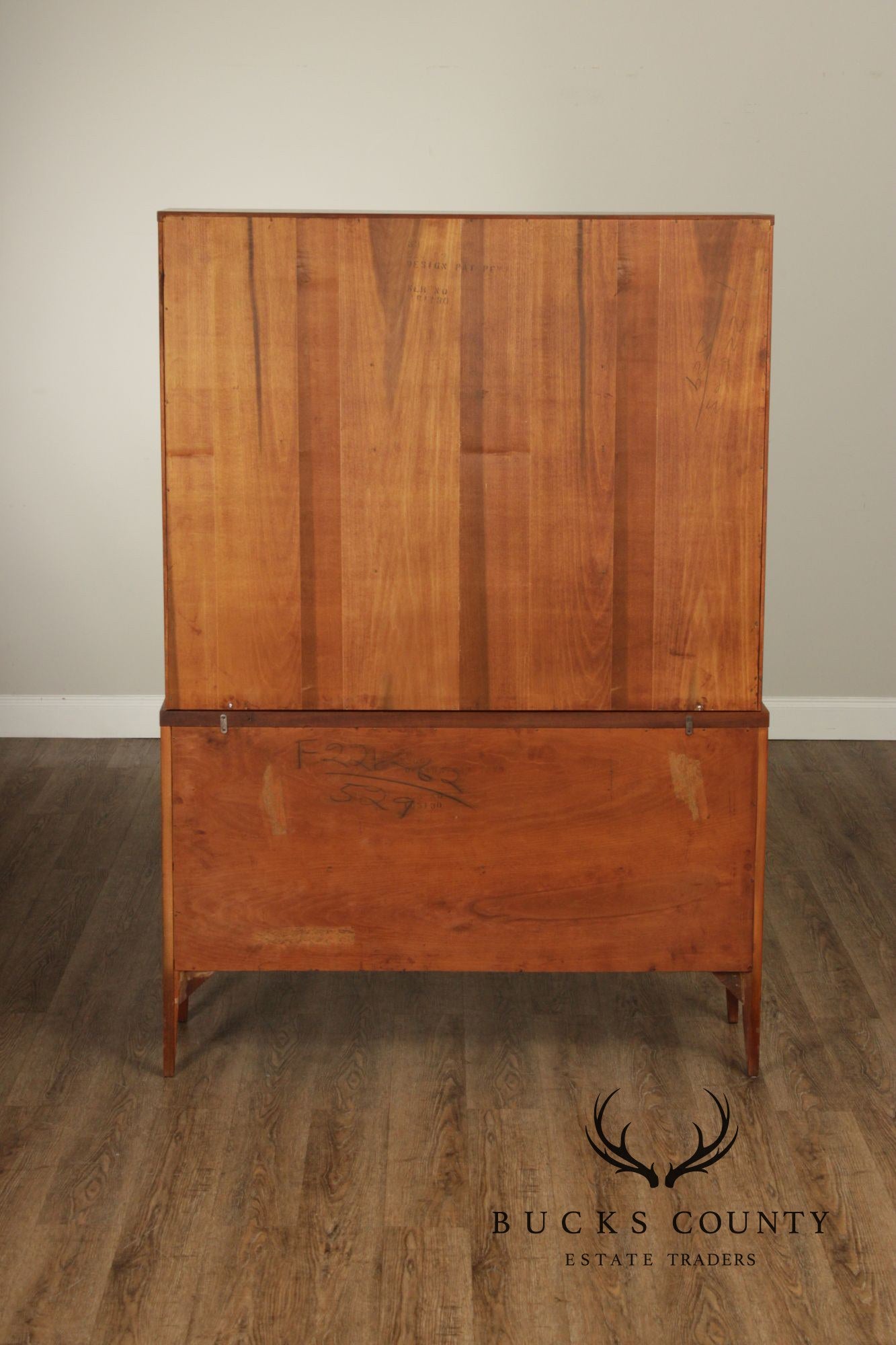 Lane 'Tuxedo' Mid Century Modern Walnut China Cabinet