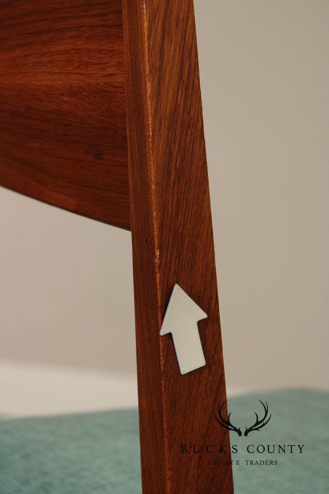 Lane Furniture Set Of Four Mid Century Modern Walnut Tuxedo Dining Chairs