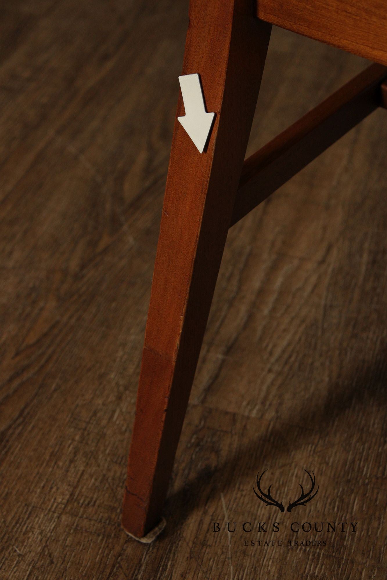 Lane Furniture Set Of Four Mid Century Modern Walnut Tuxedo Dining Chairs