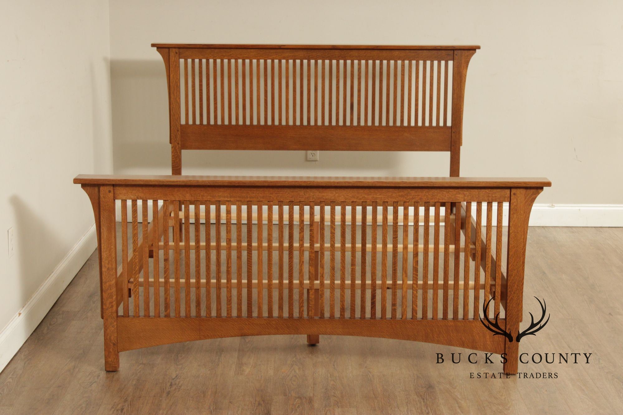 Stickley Mission Collection Oak Queen Spindle Bed