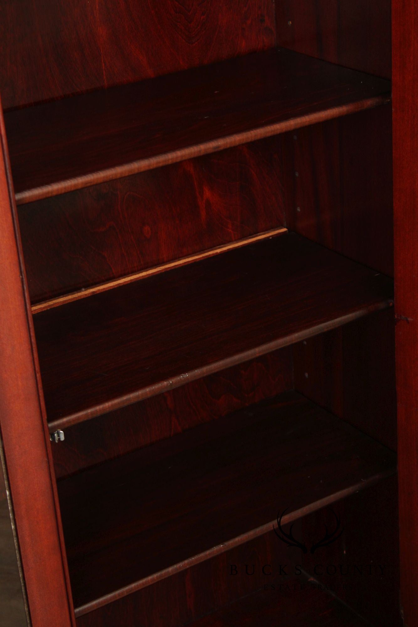 Empire Style Mahogany Glass Door Bookcase