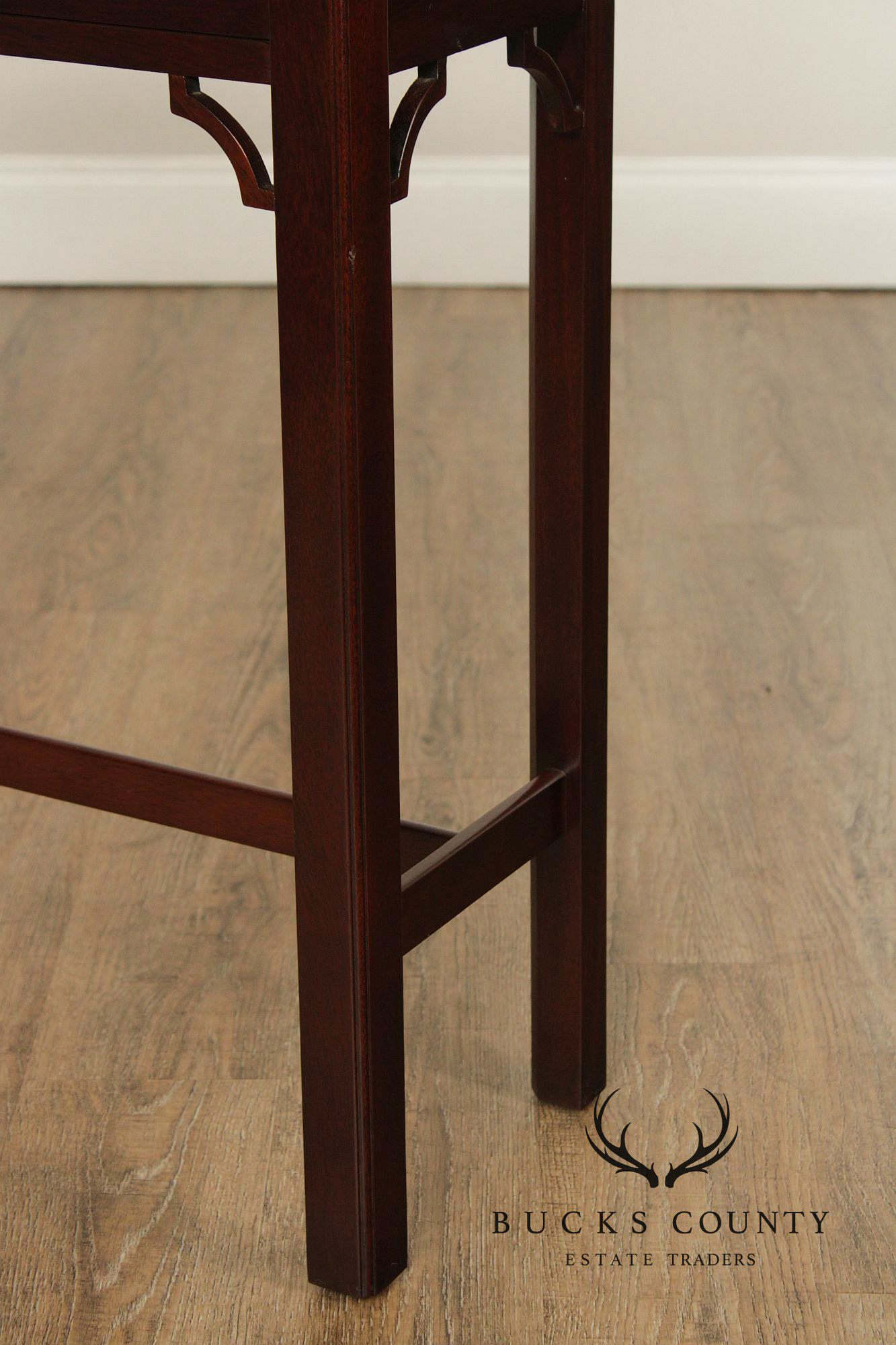 Georgian Style Narrow Mahogany One-Drawer Console Table