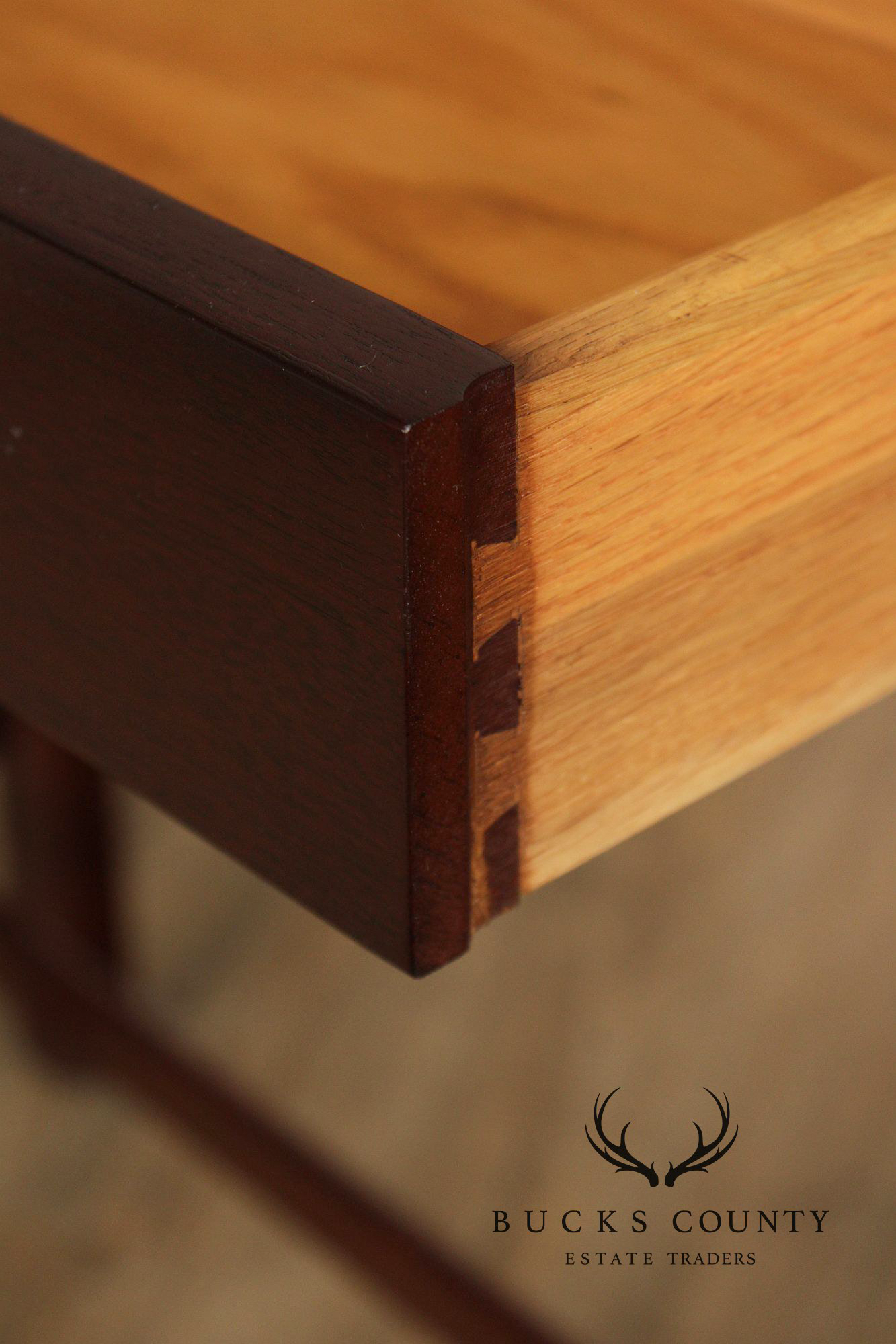 Georgian Style Narrow Mahogany One-Drawer Console Table