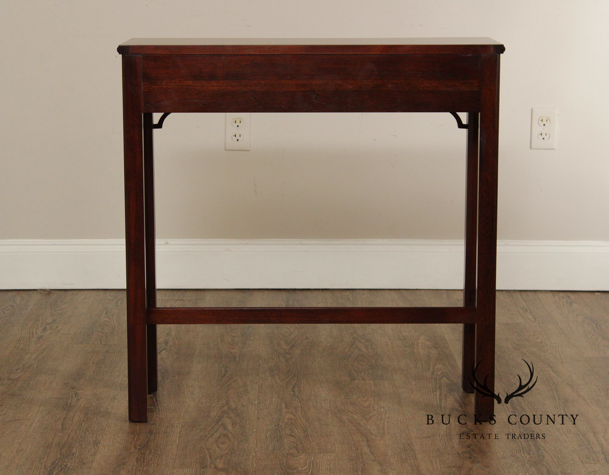 Georgian Style Narrow Mahogany One-Drawer Console Table