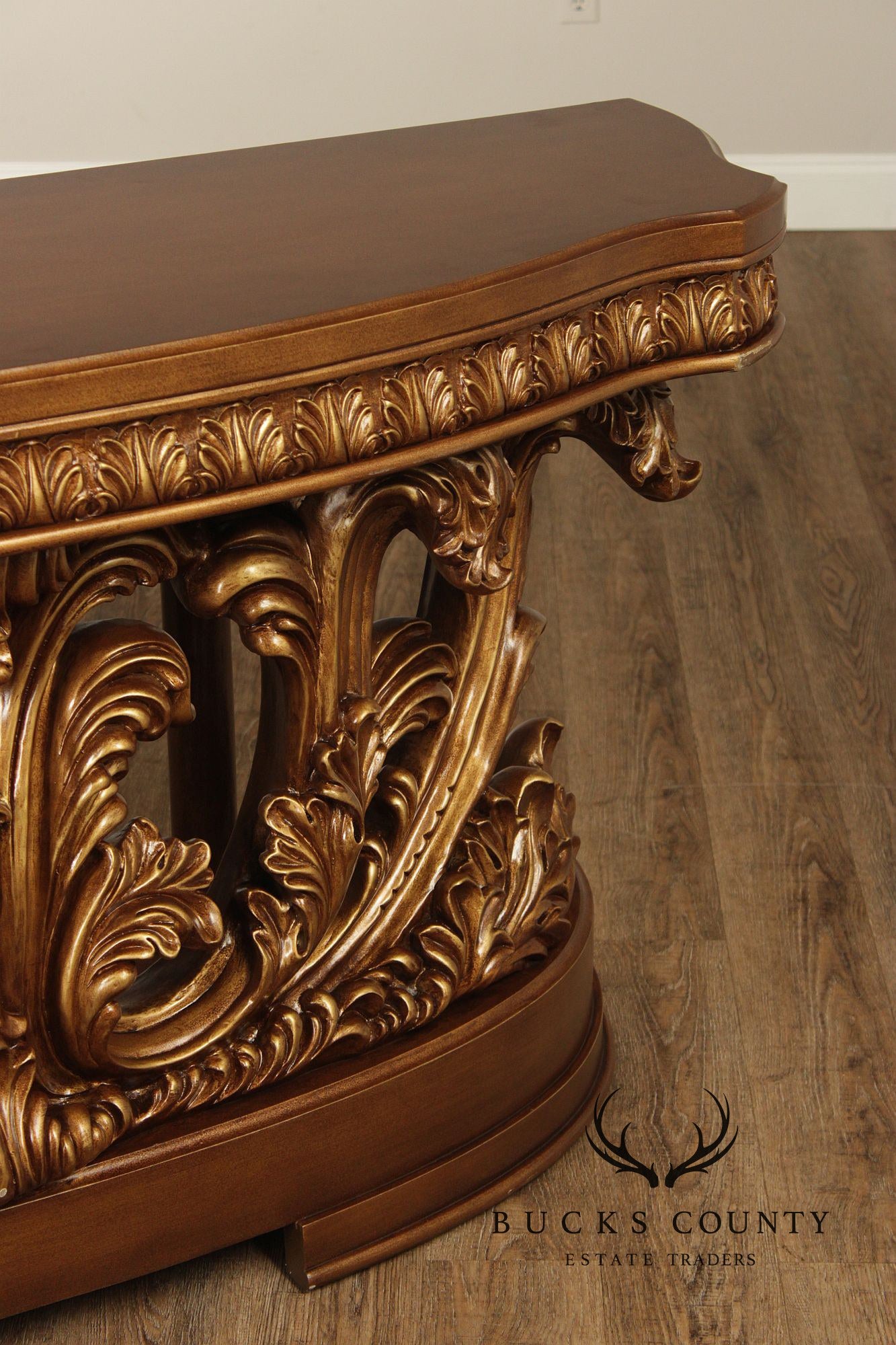 Rococo Revival Carved And Gilt Console Table