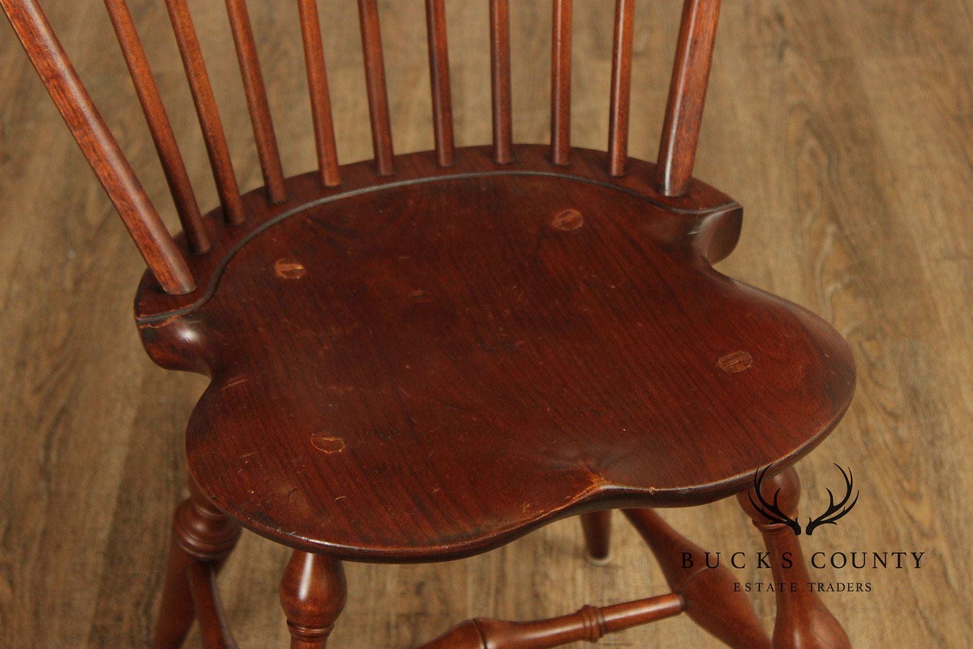 D.R. Dimes Vintage Set Of Four Pine Windsor Dining Chairs