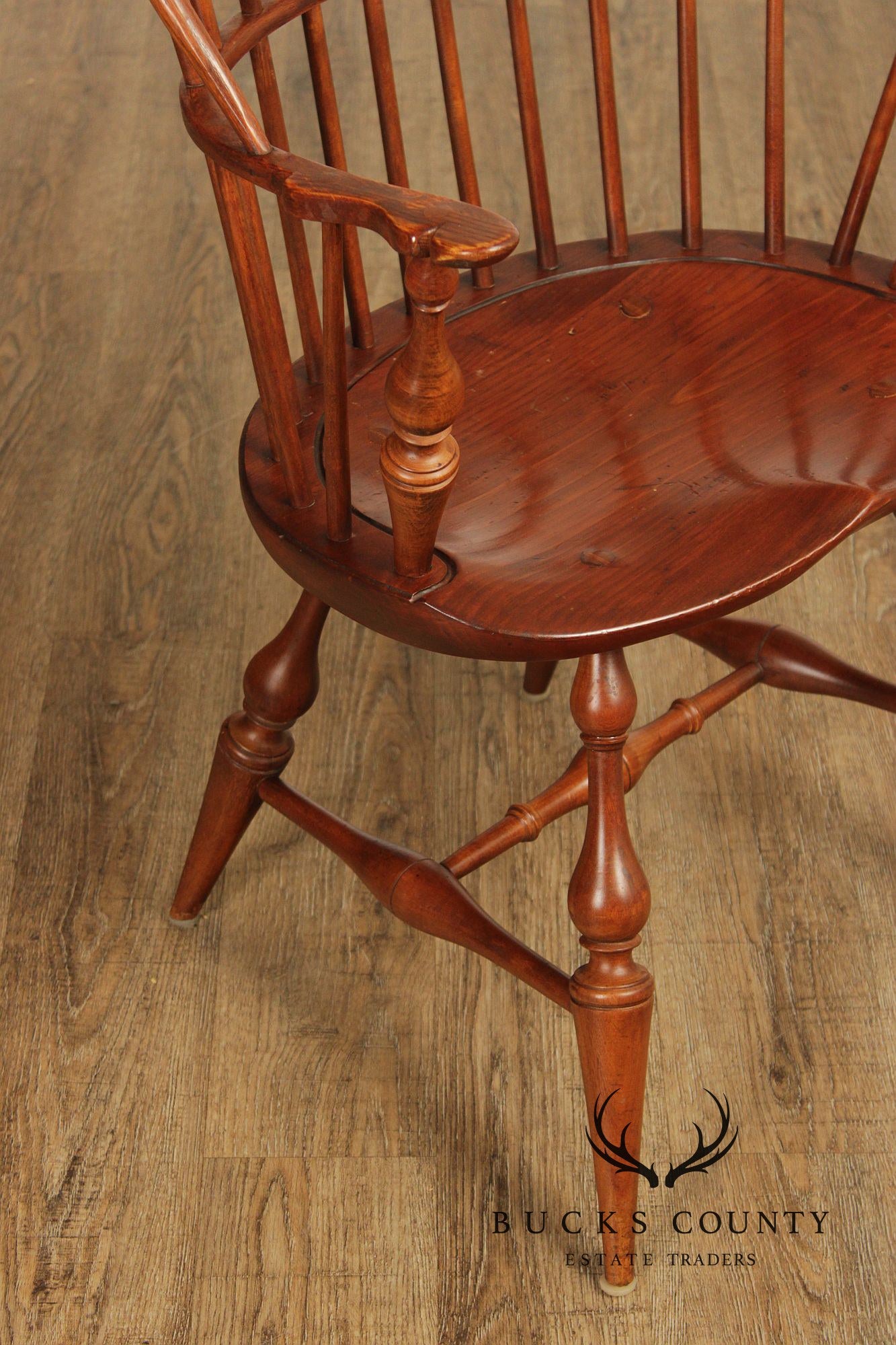 D.R. Dimes Vintage Set Of Four Pine Windsor Dining Chairs