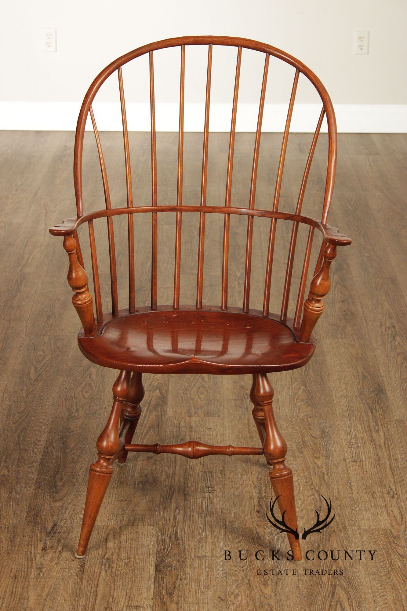 D.R. Dimes Vintage Set Of Four Pine Windsor Dining Chairs