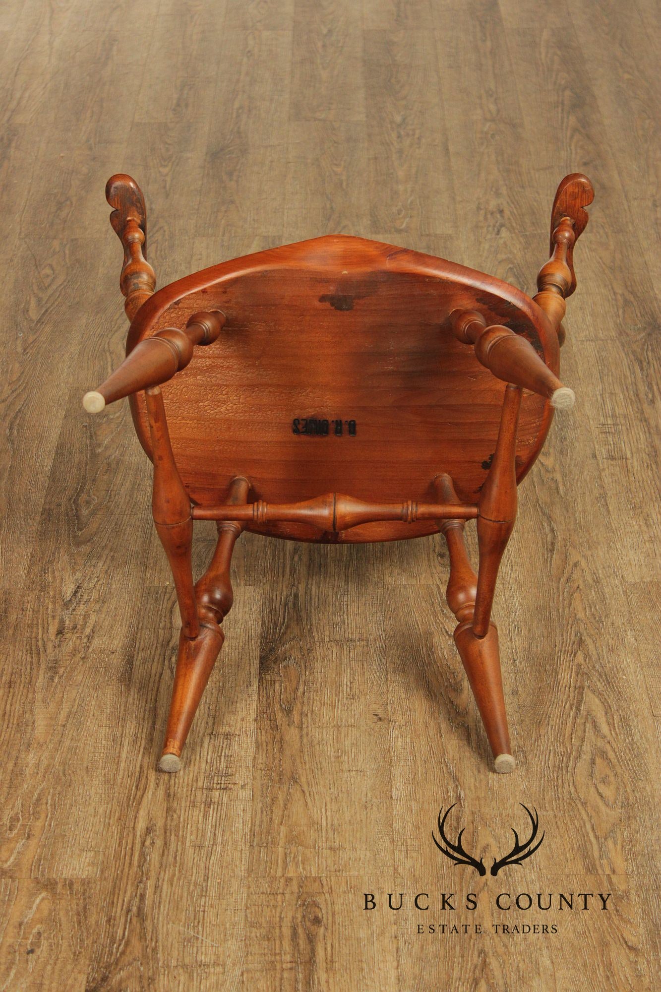D.R. Dimes Vintage Set Of Four Pine Windsor Dining Chairs