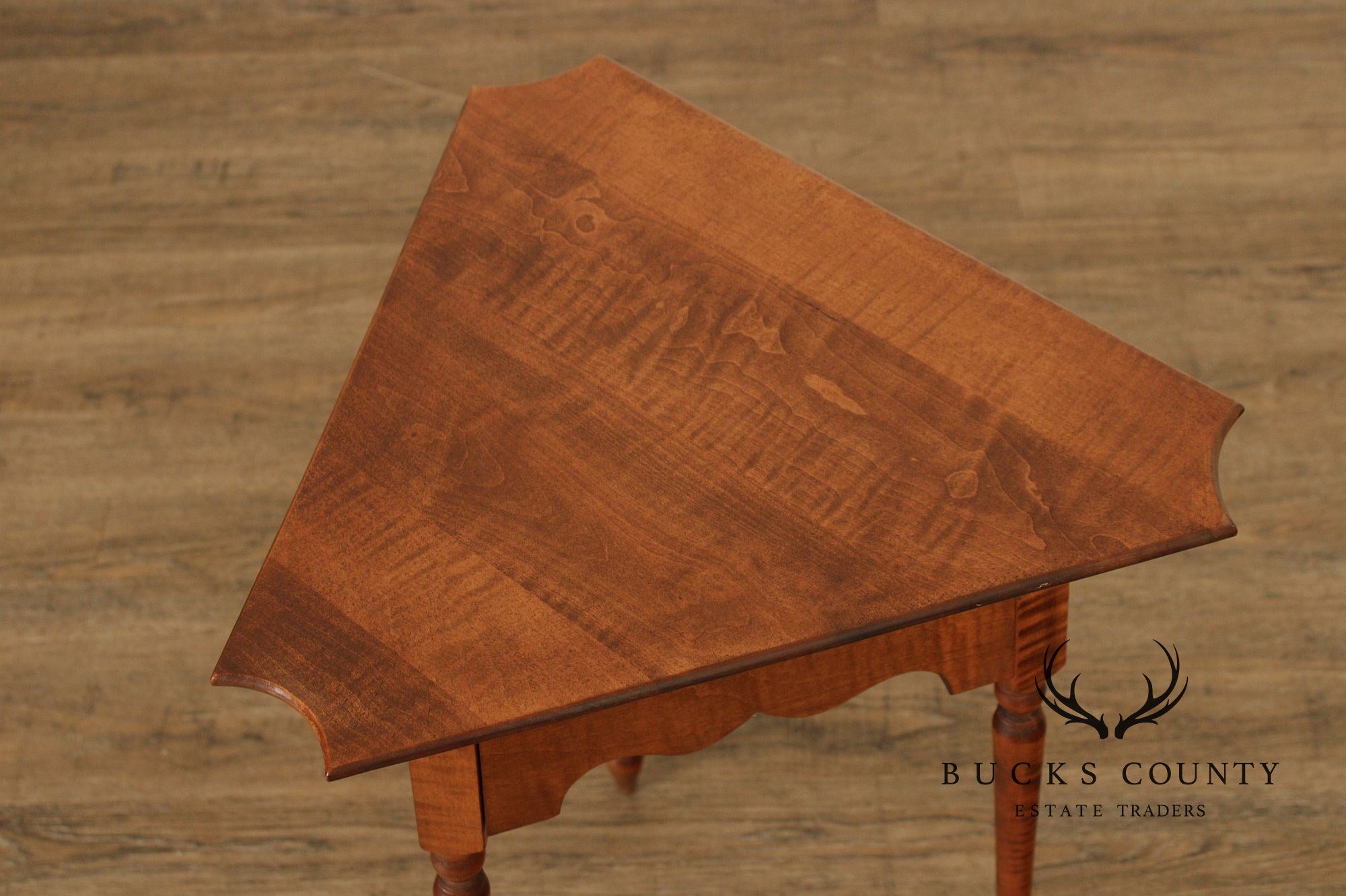 River Bend Ltd. Tiger Maple Corner Stand Table