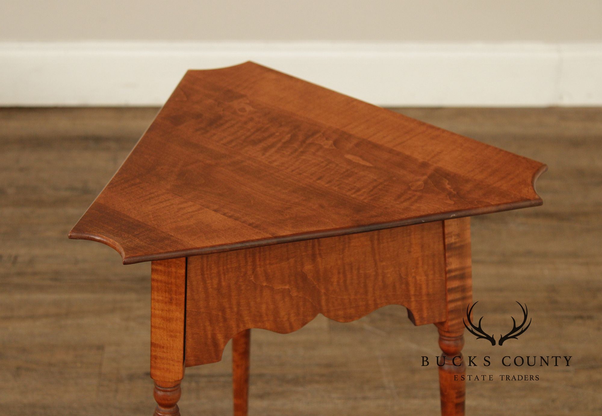 River Bend Ltd. Tiger Maple Corner Stand Table