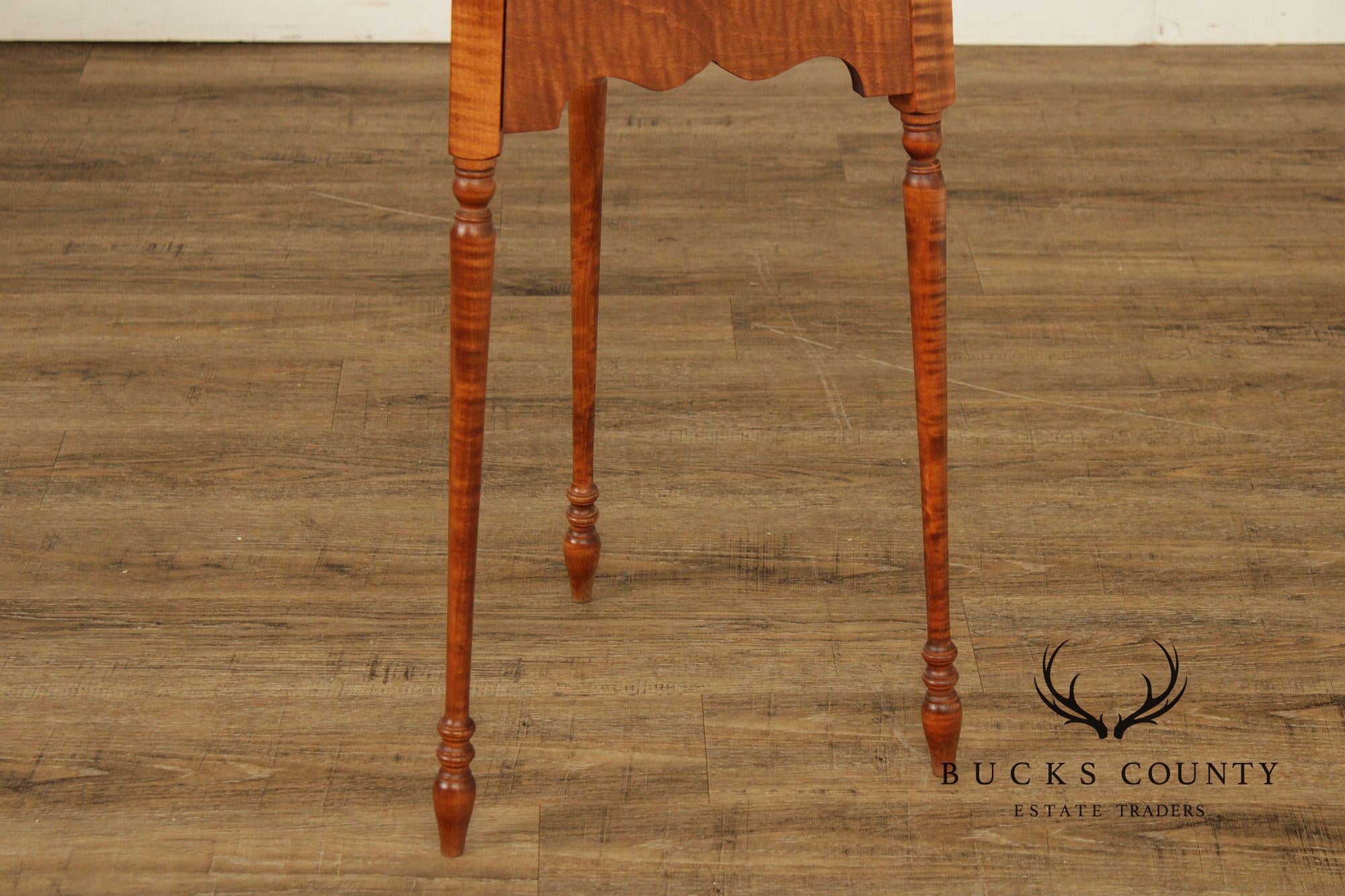 River Bend Ltd. Tiger Maple Corner Stand Table