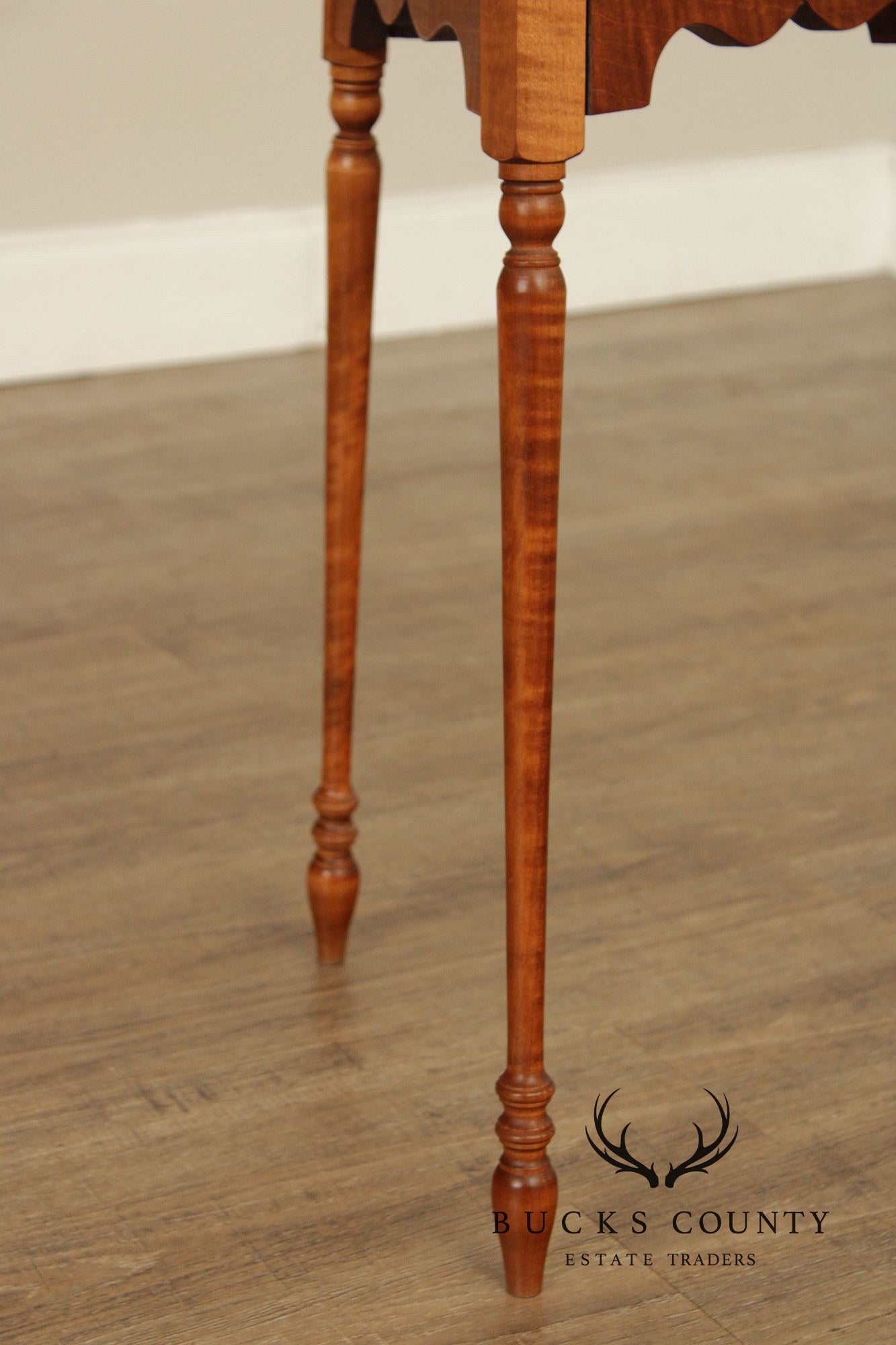 River Bend Ltd. Tiger Maple Corner Stand Table