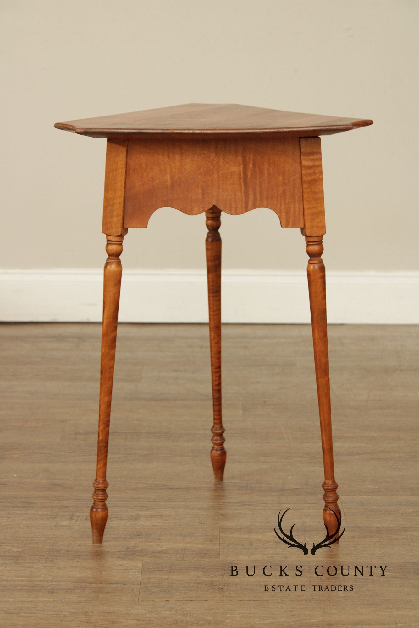 River Bend Ltd. Tiger Maple Corner Stand Table