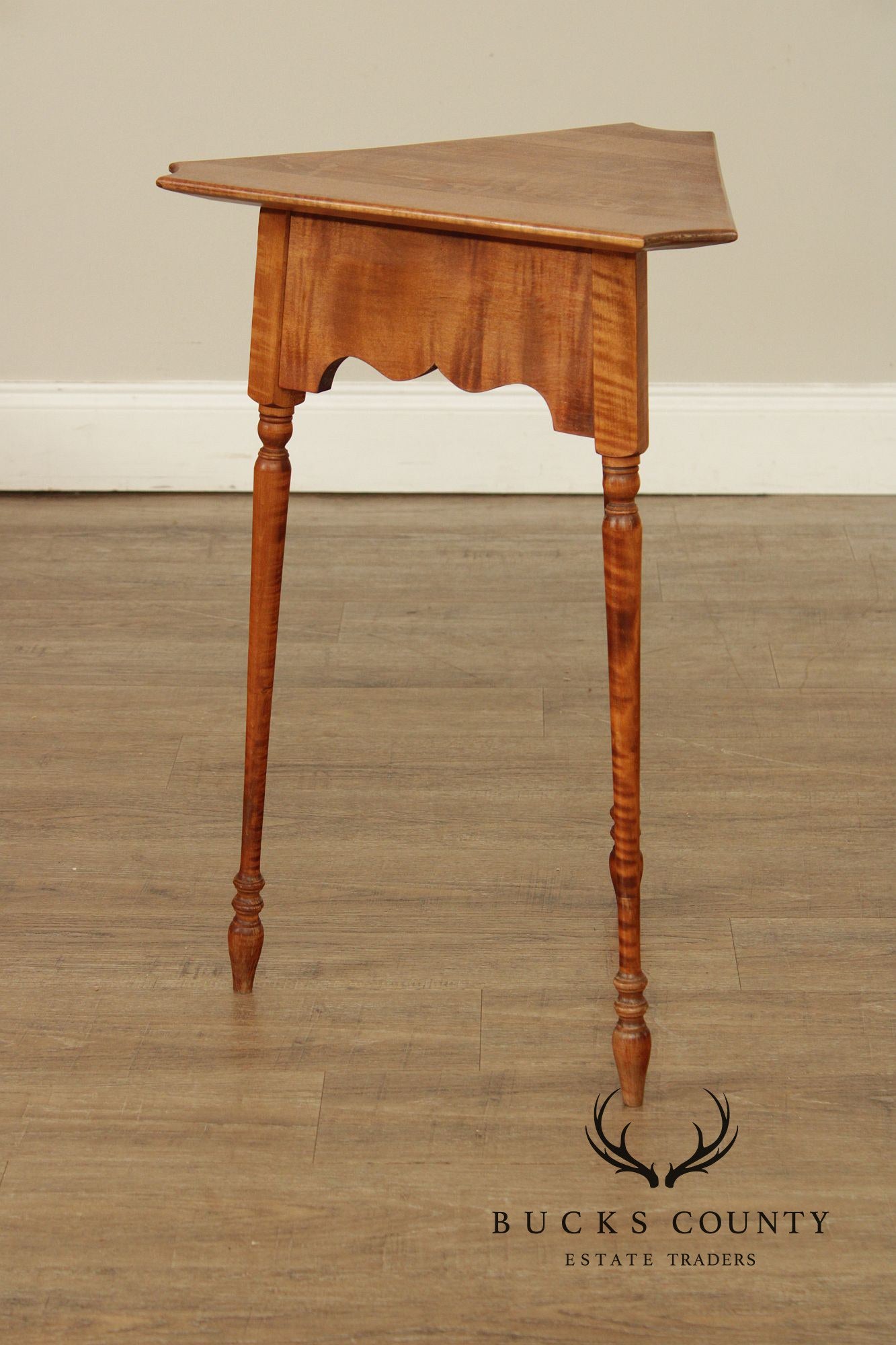 River Bend Ltd. Tiger Maple Corner Stand Table