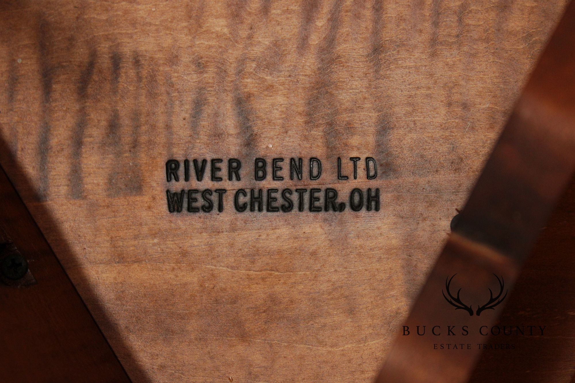 River Bend Ltd. Tiger Maple Corner Stand Table