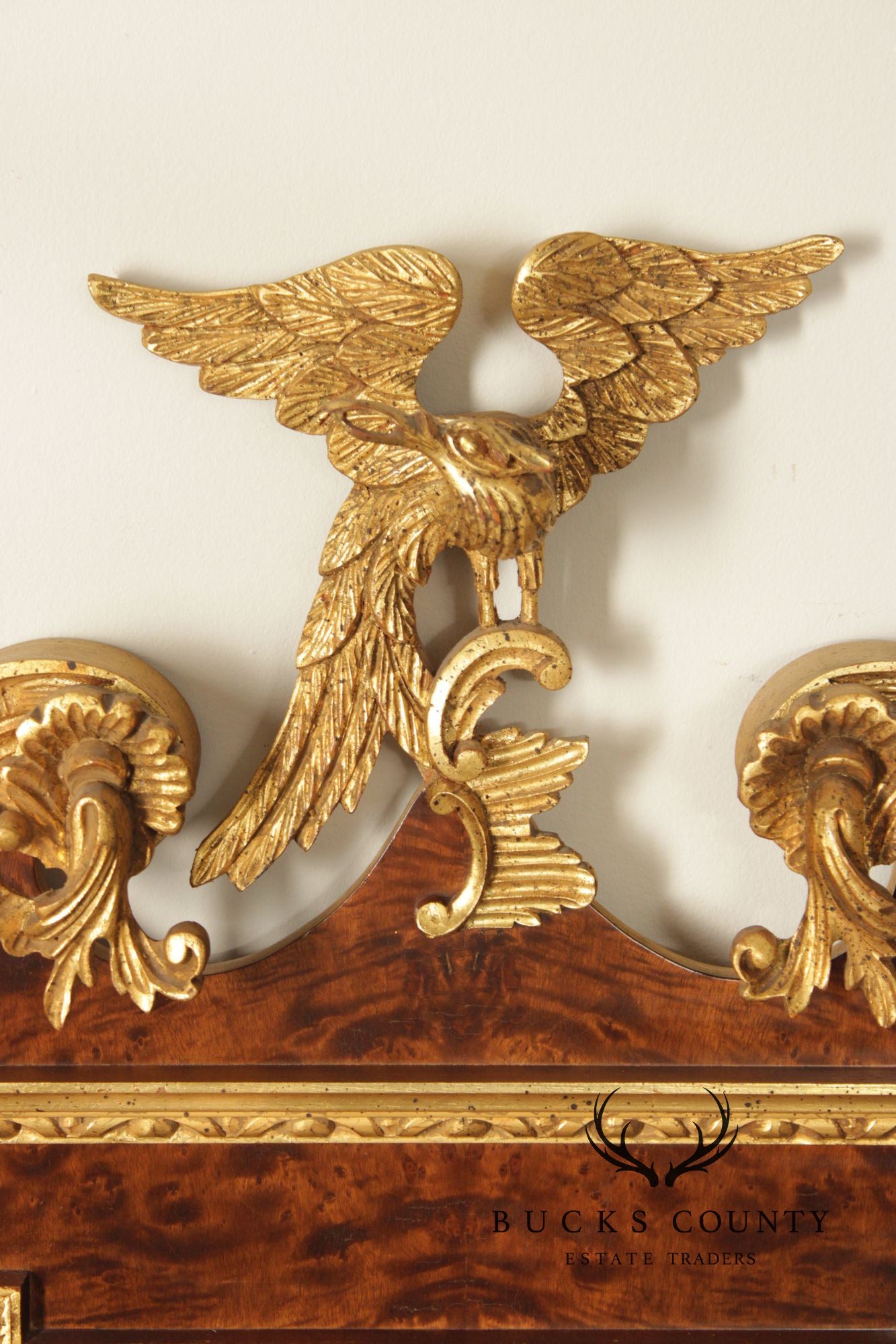 LaBarge Federal Style Carved Mahogany Wall Mirror