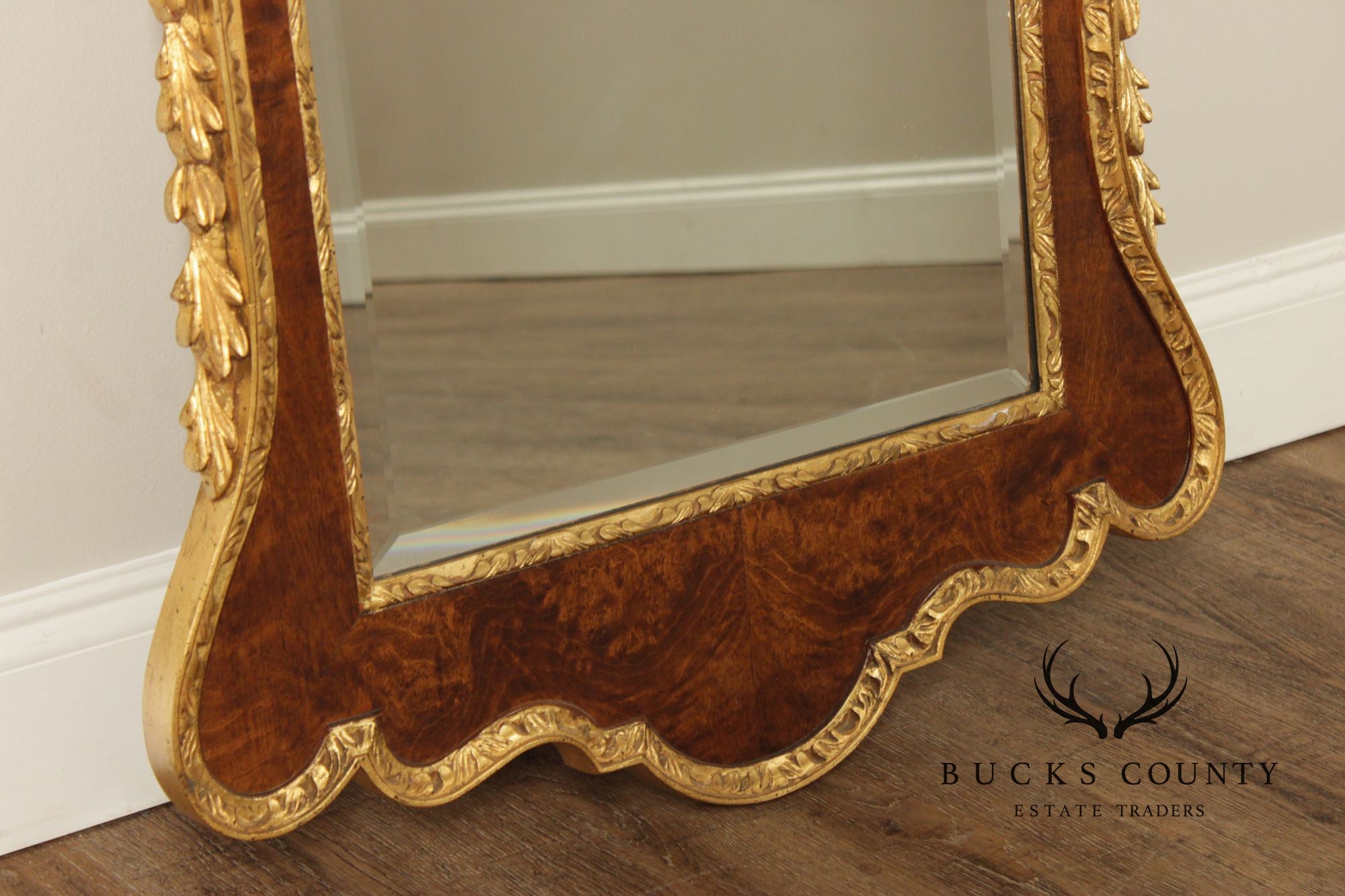 LaBarge Federal Style Carved Mahogany Wall Mirror