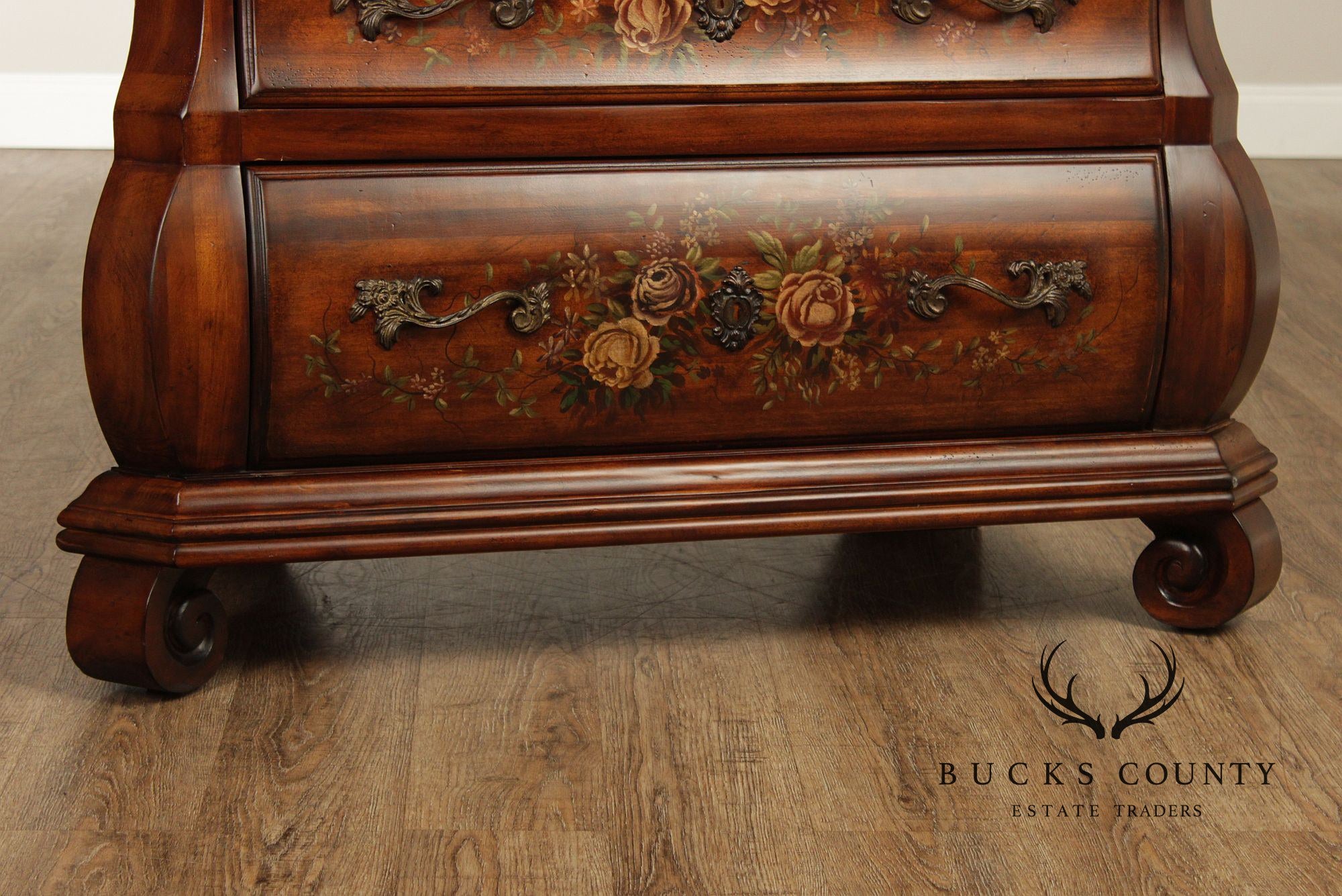 Ethan Allen Tuscany Collection Paint Decorated Secretary Desk