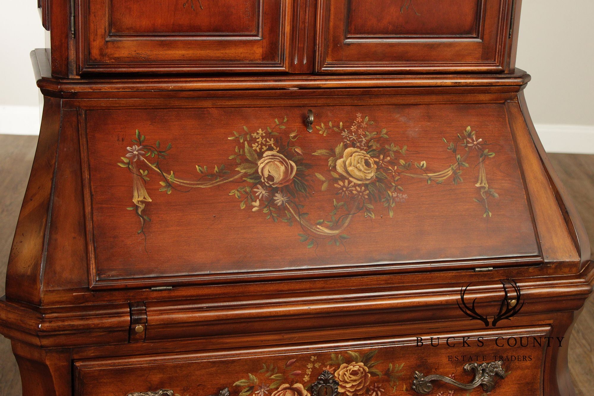 Ethan Allen Tuscany Collection Paint Decorated Secretary Desk