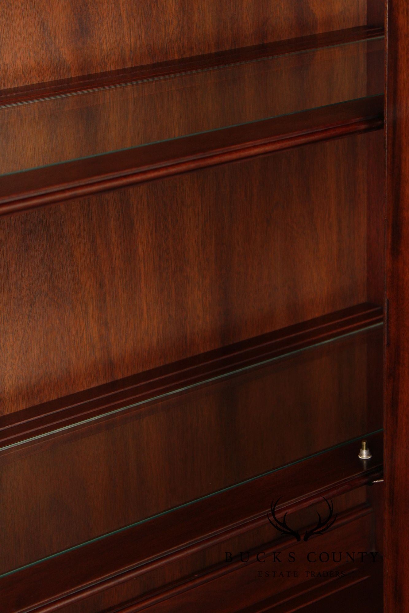 Henkel Harris Virginia Galleries Mahogany Inlaid Breakfront China Cabinet