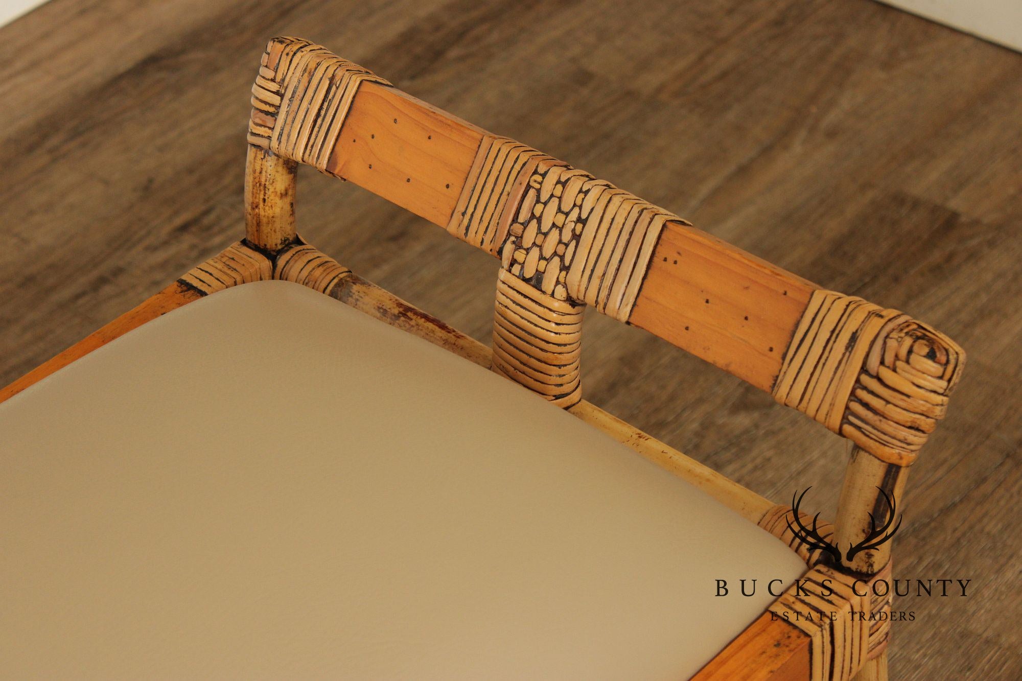 English Bamboo and Pine Window Bench