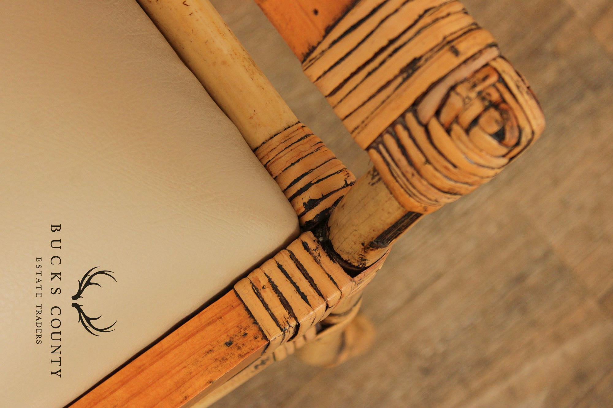English Bamboo and Pine Window Bench