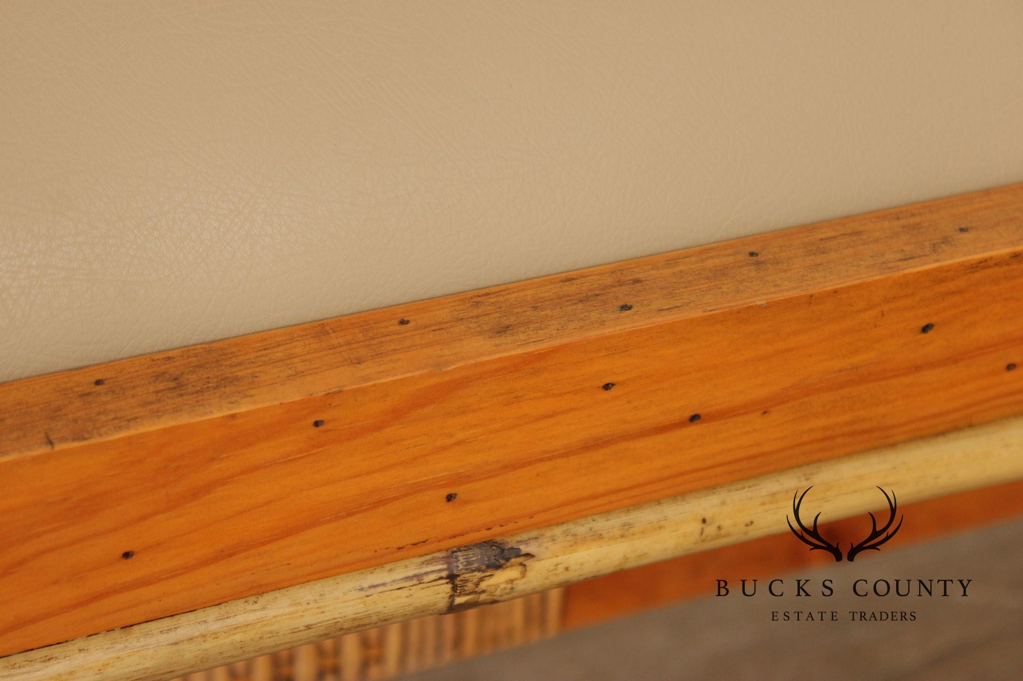 English Bamboo and Pine Window Bench