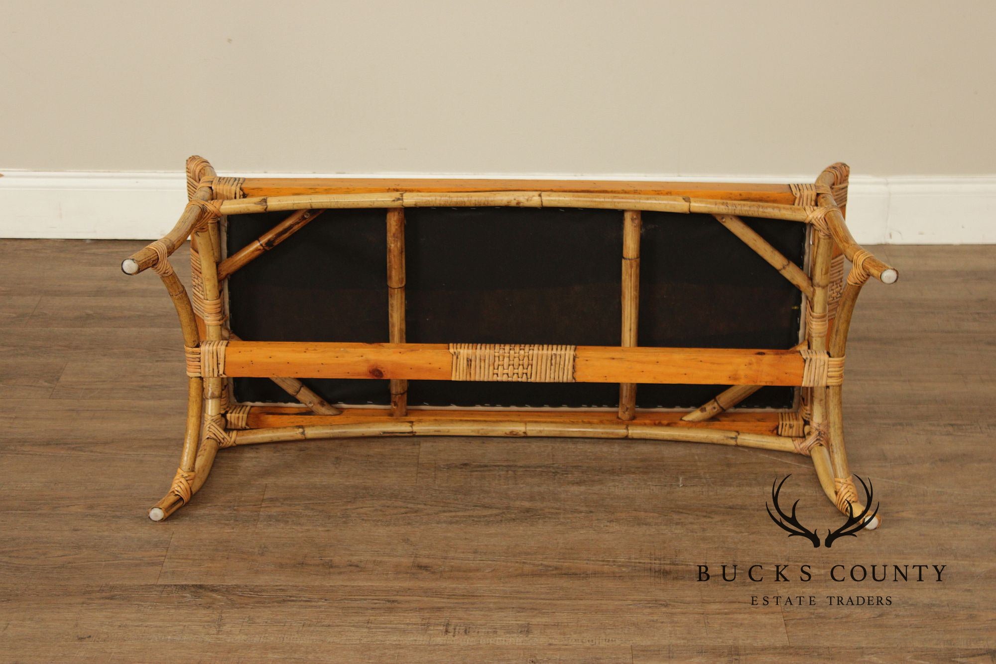 English Bamboo and Pine Window Bench