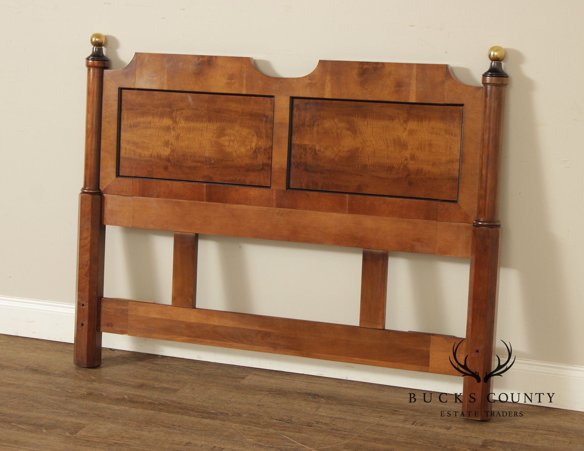 Century Furniture Traditional Yew Wood Full Headboard