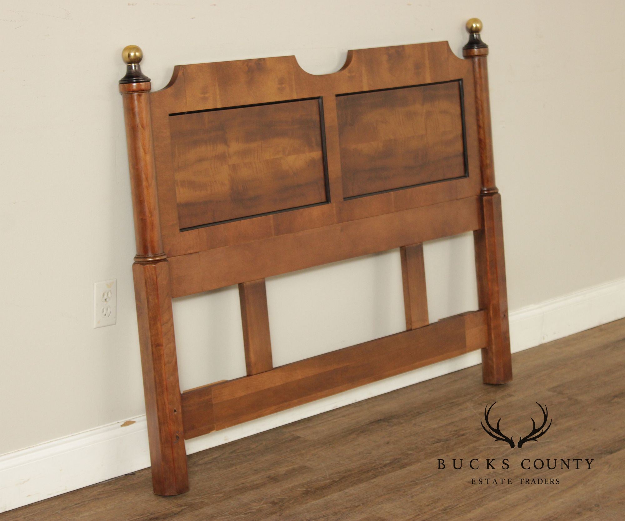 Century Furniture Traditional Yew Wood Full Headboard