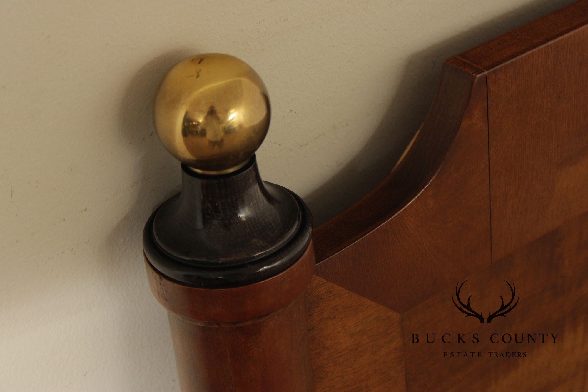 Century Furniture Traditional Yew Wood Full Headboard