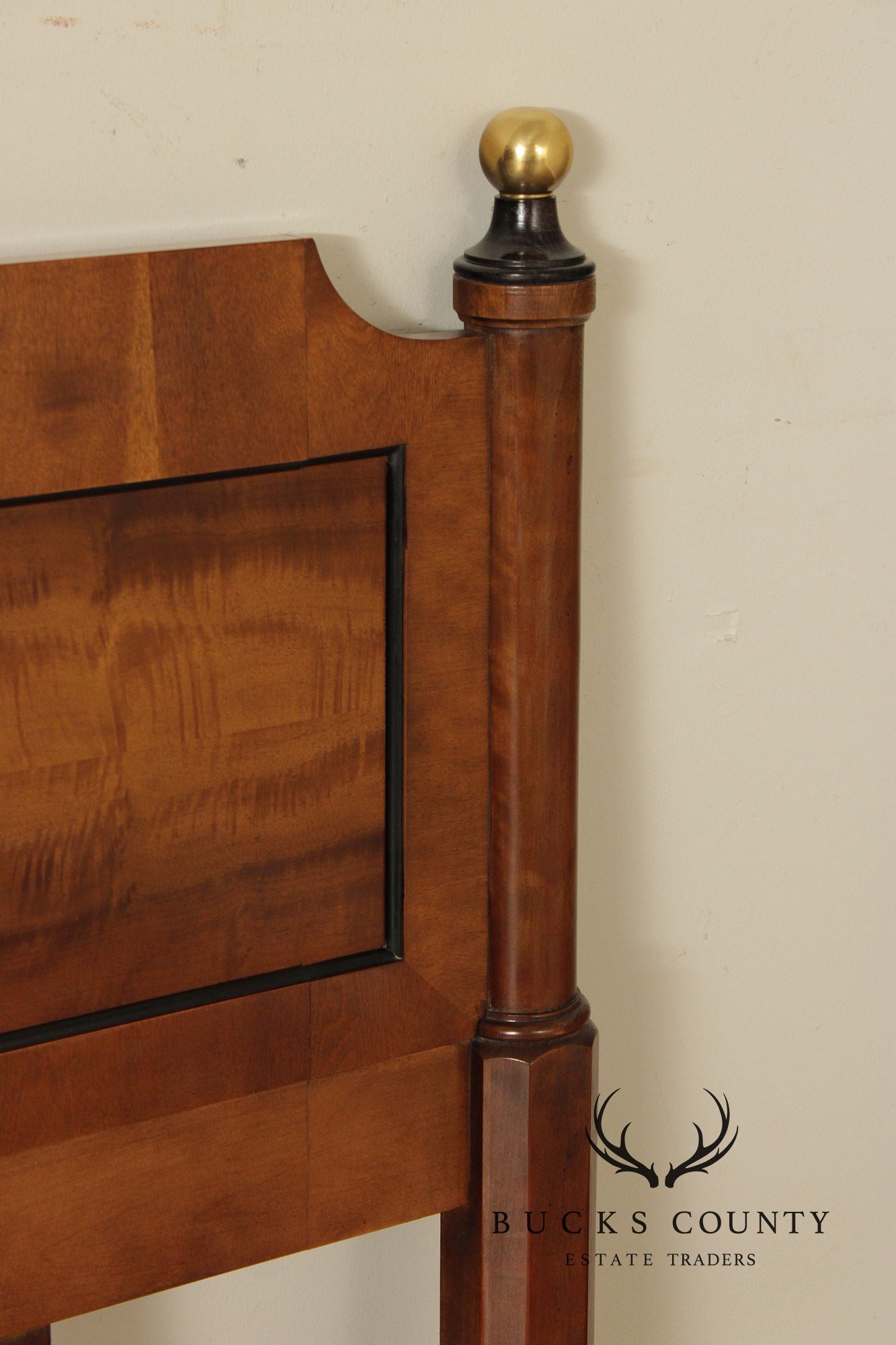 Century Furniture Traditional Yew Wood Full Headboard