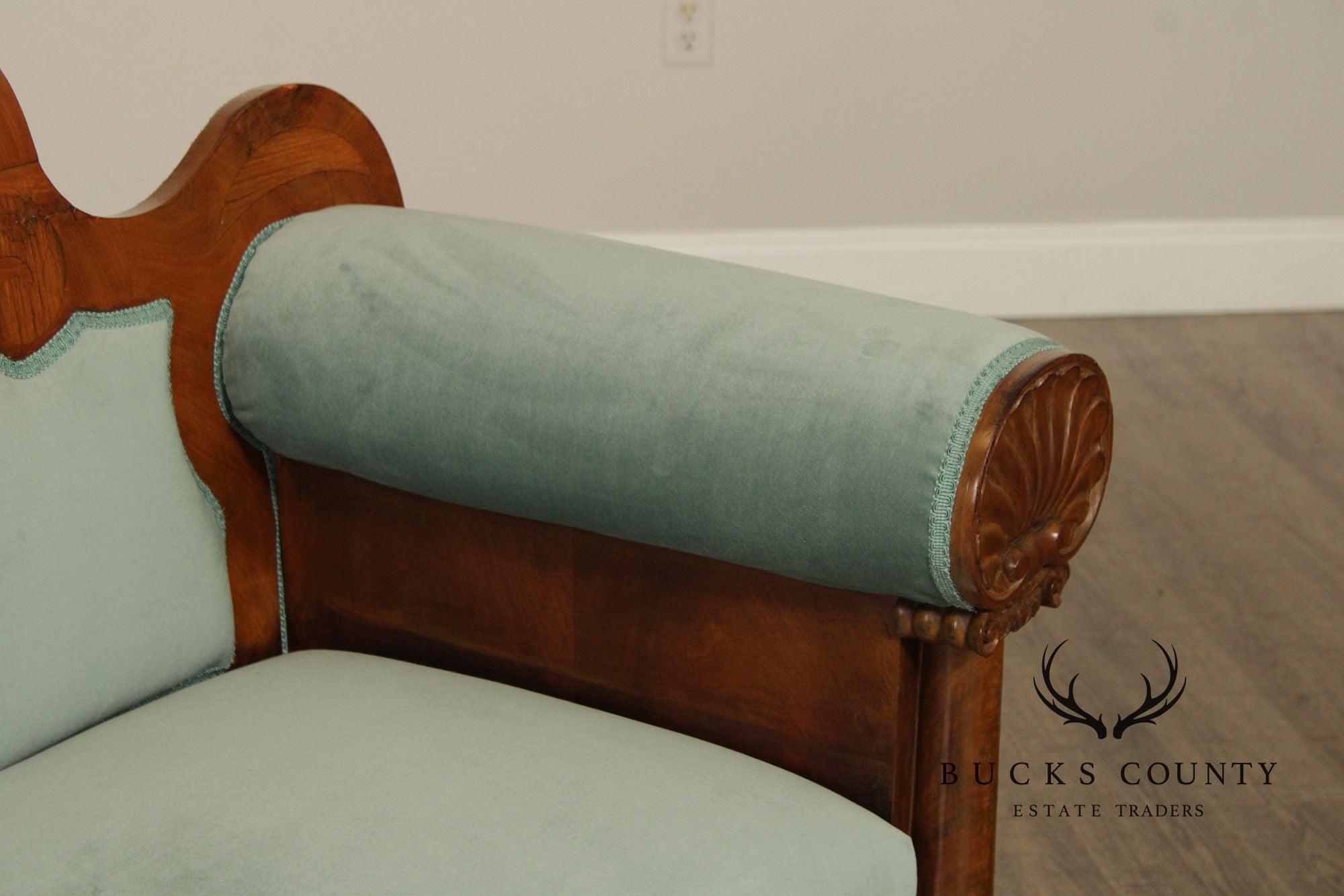 Antique American Empire Carved Mahogany Sofa