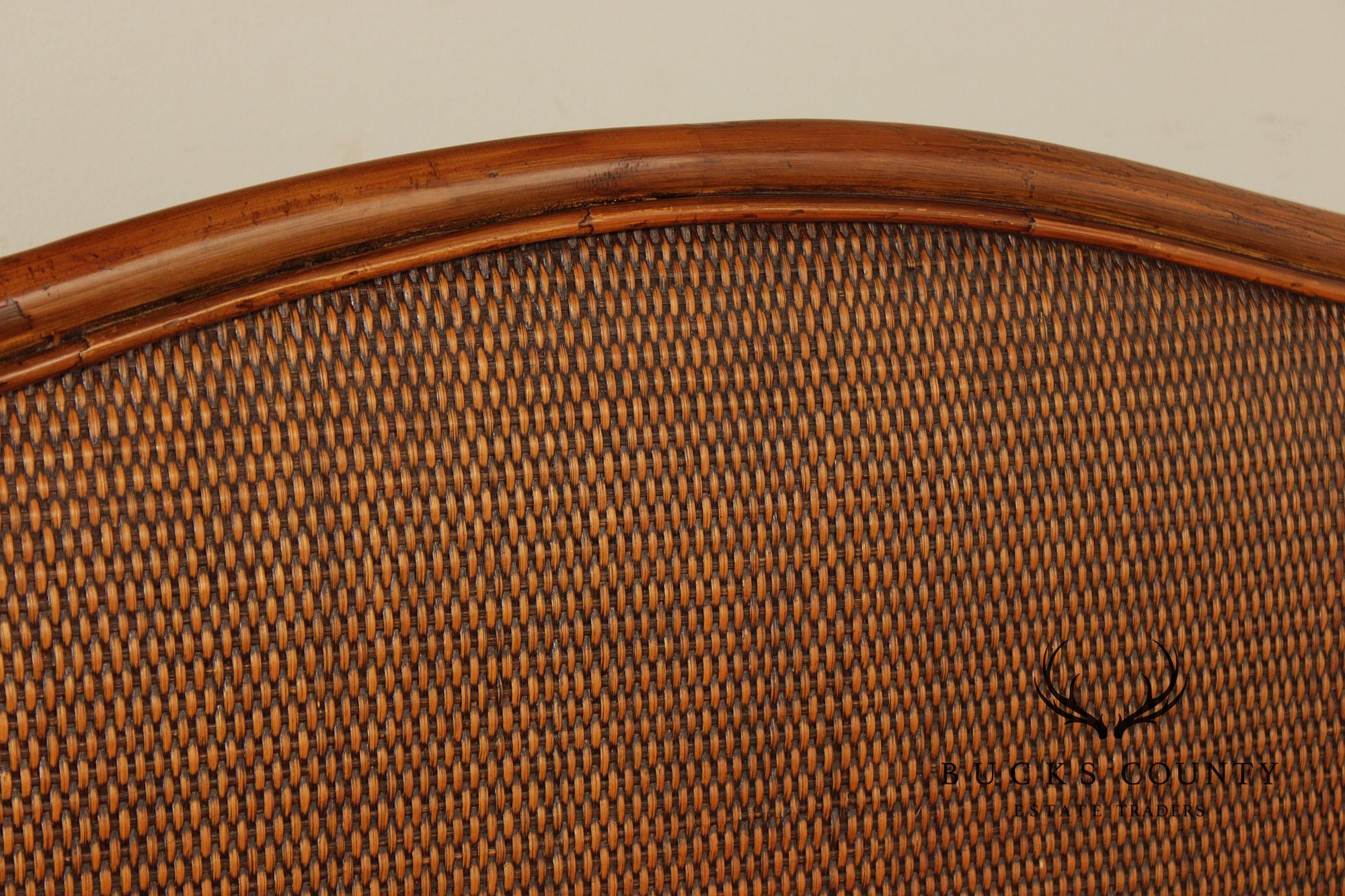 Coastal Style Queen Size Woven Rattan Bed