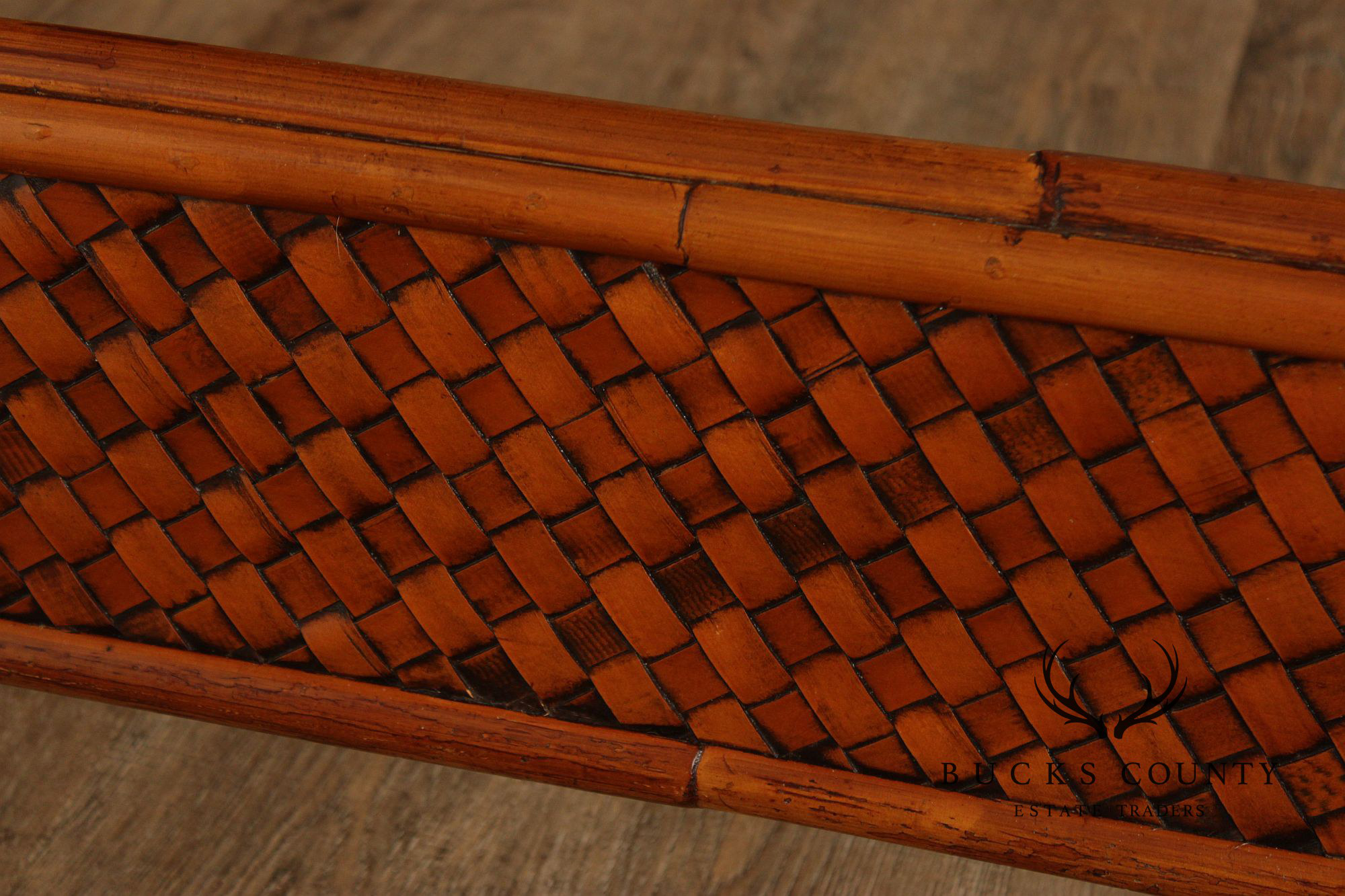 Coastal Style Queen Size Woven Rattan Bed