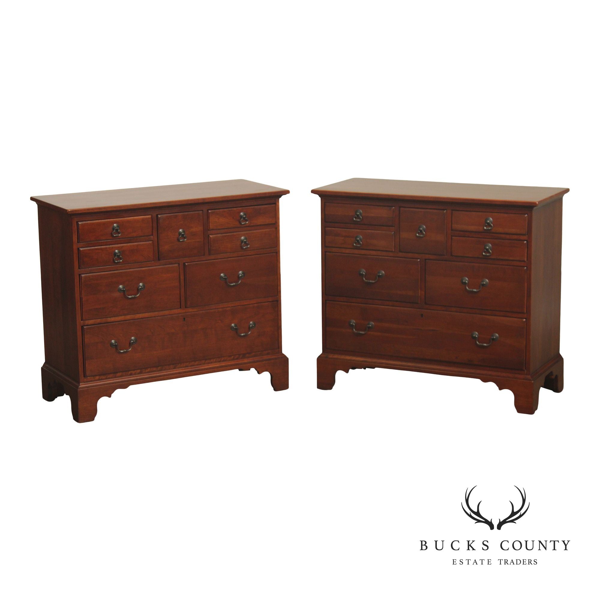 Lexington Bob Timberlake Pair Of Cherry Chippendale Style Chest Of Drawers