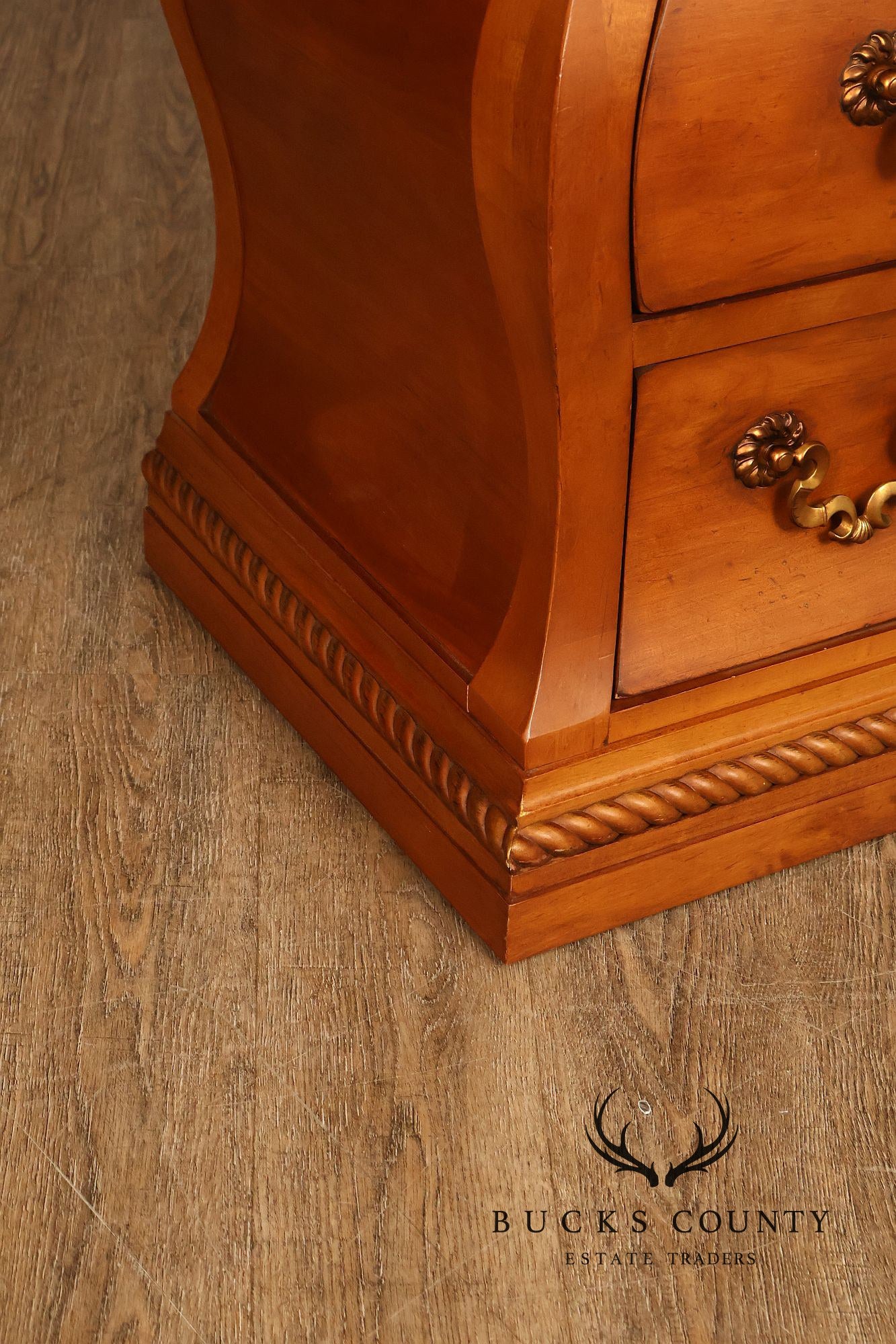 Century Furniture Baroque Style Marble Top Bombe Chest Of Drawersd