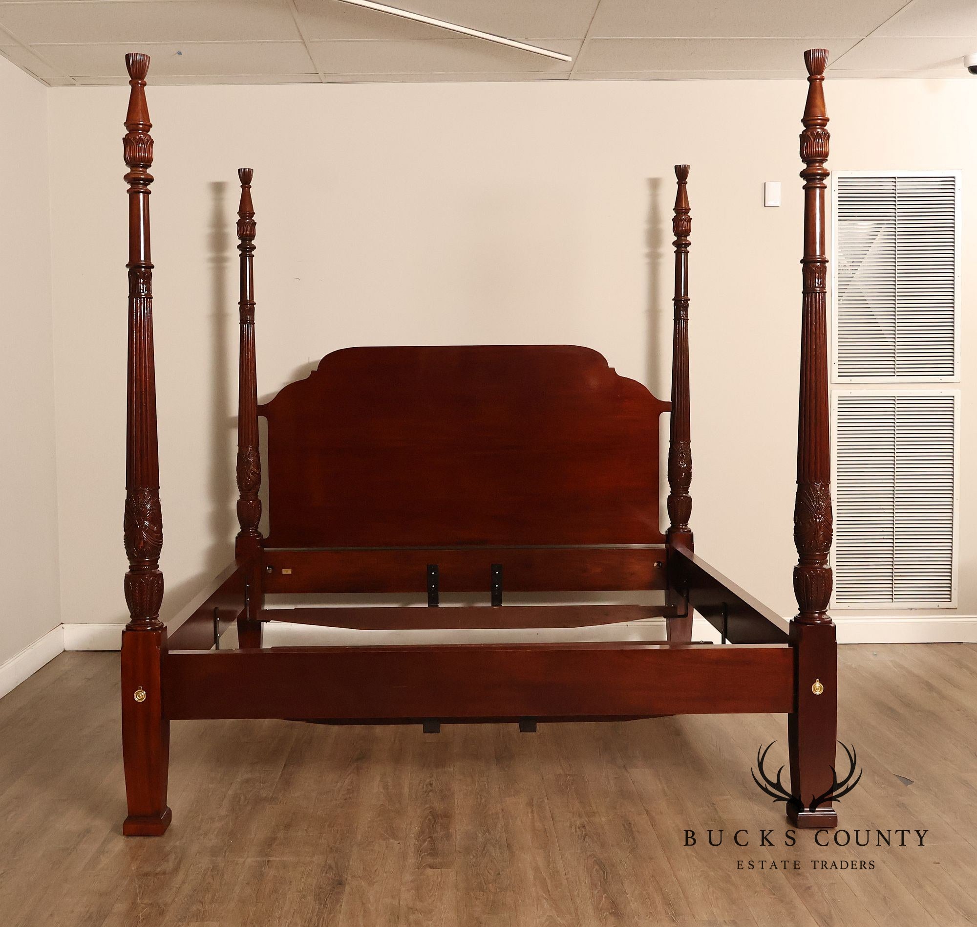 Councill King Size Mahogany Poster Bed Frame